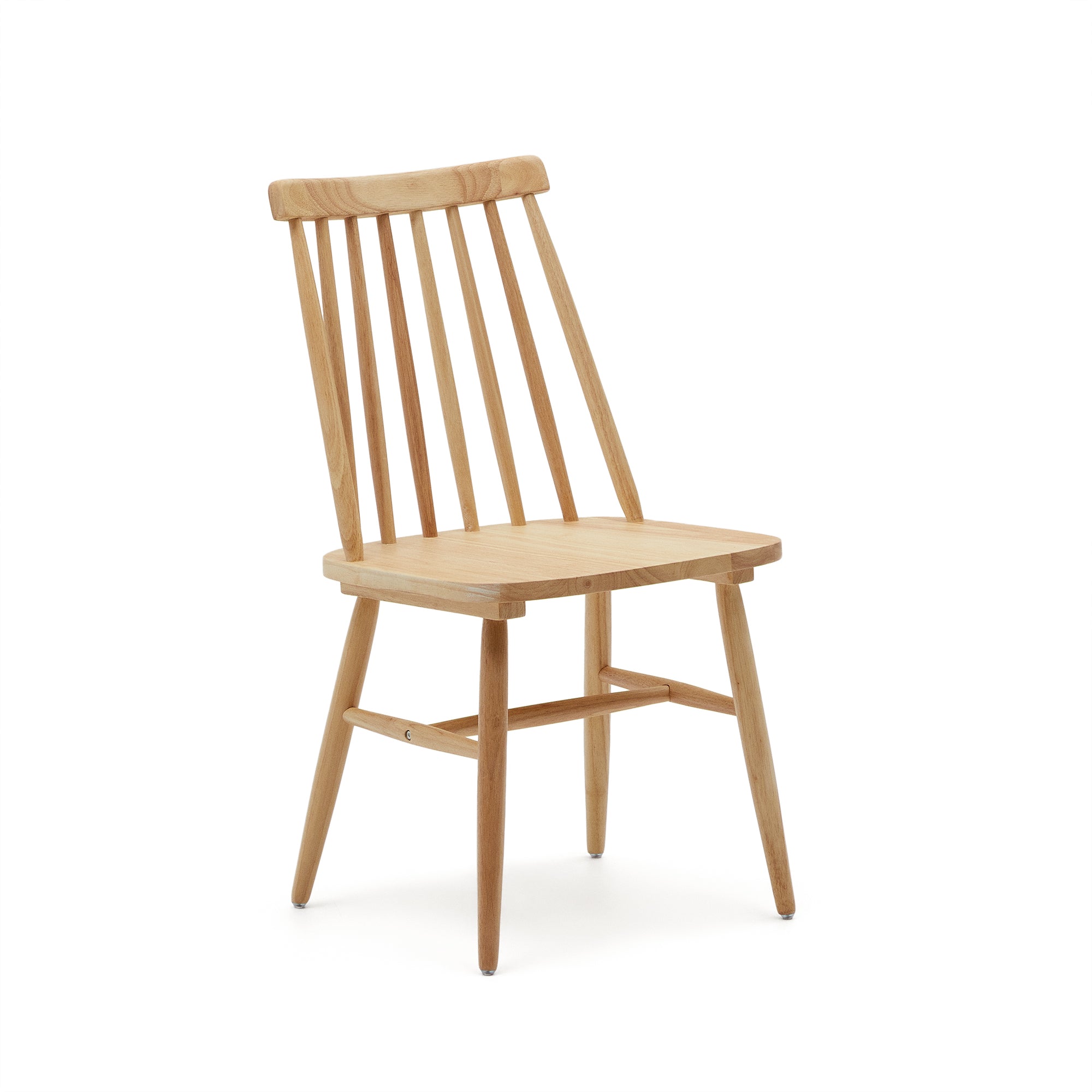 Tressia MDF and solid rubber wood chair with natural lacquer - Product Image