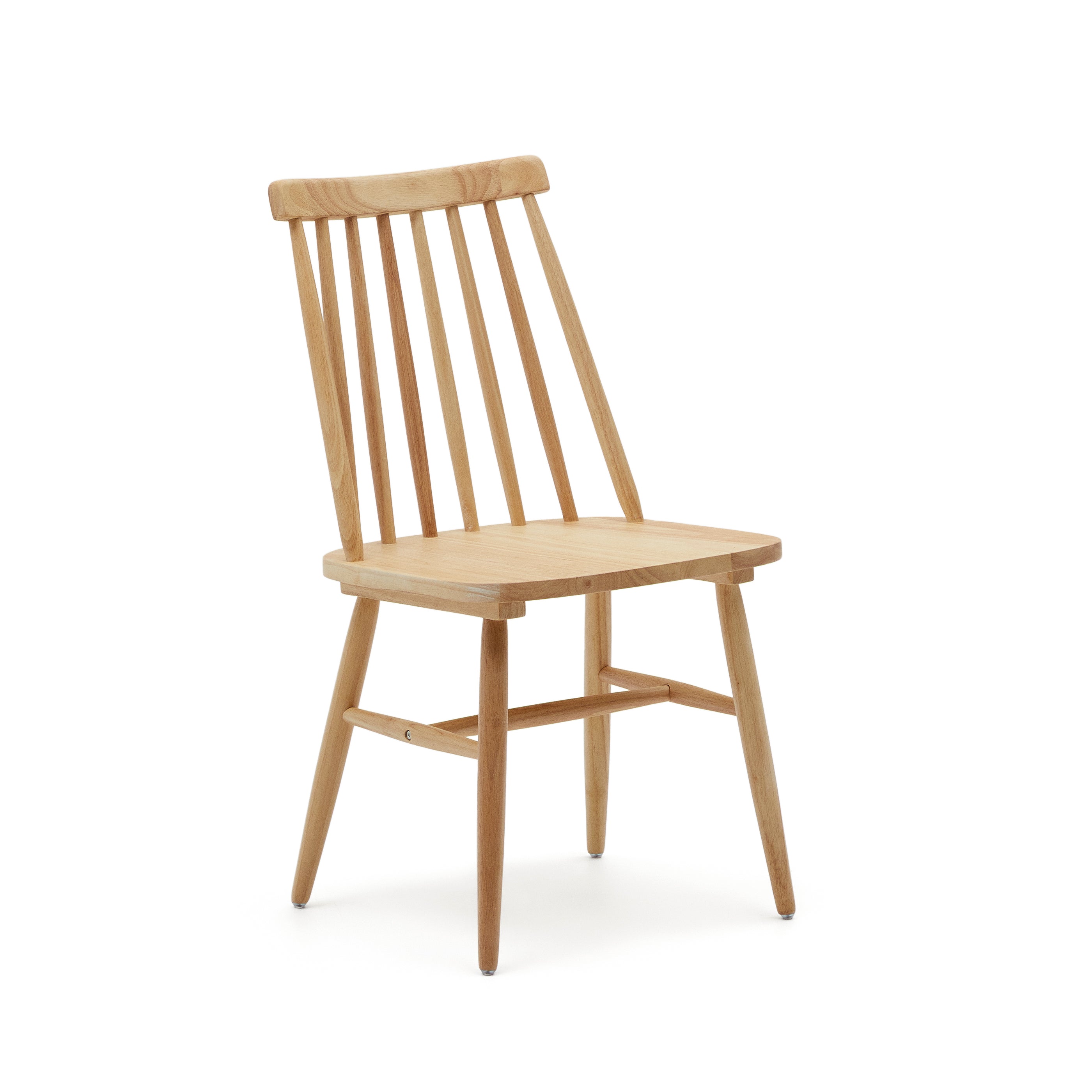 Tressia MDF and solid rubber wood chair with natural lacquer - Product Image