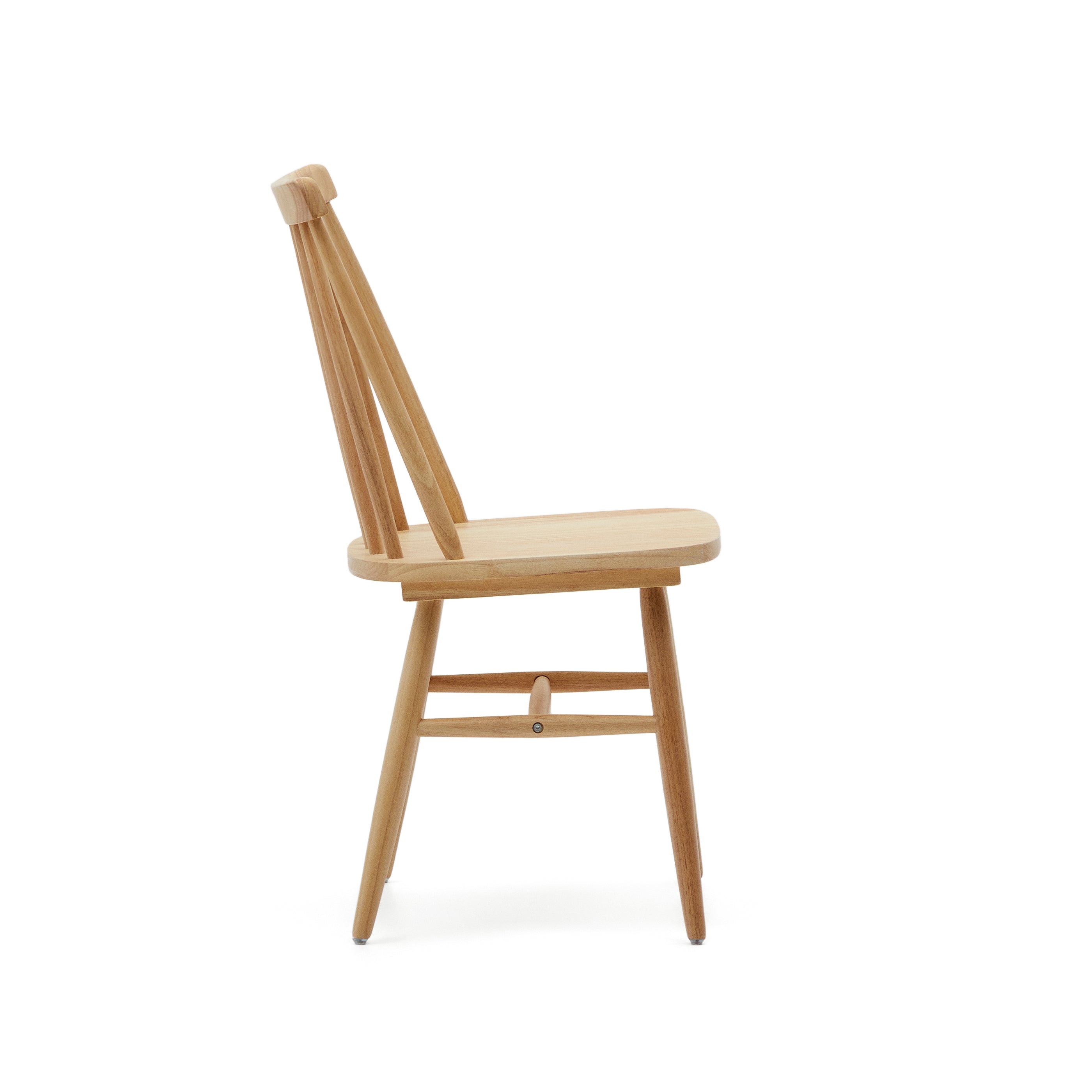Tressia MDF and solid rubber wood chair with natural lacquer - Product Image