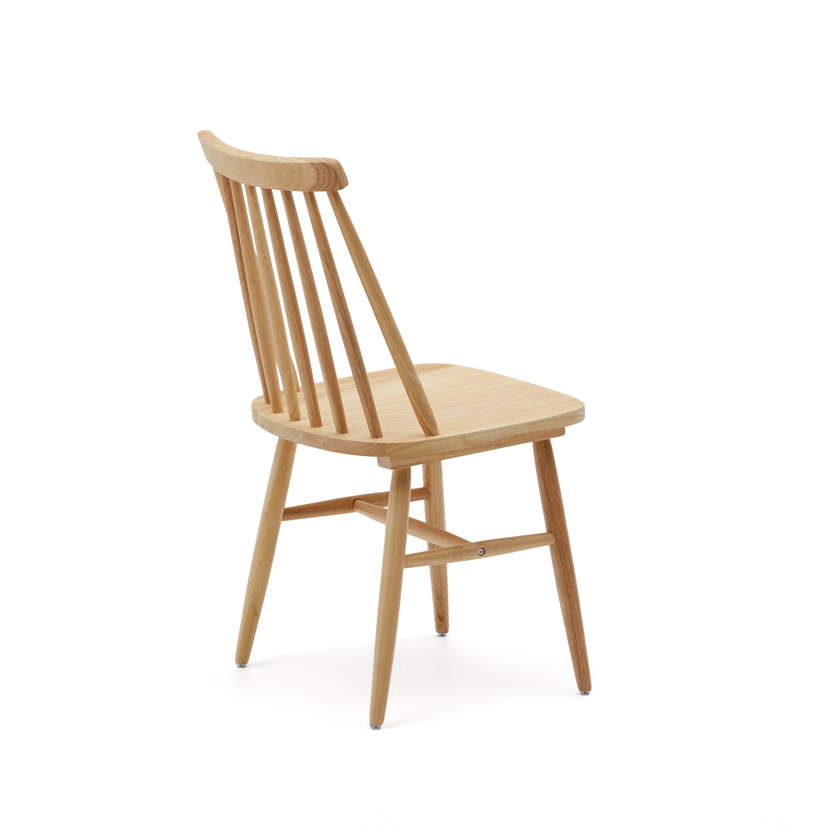 Tressia MDF and solid rubber wood chair with natural lacquer - Product Image