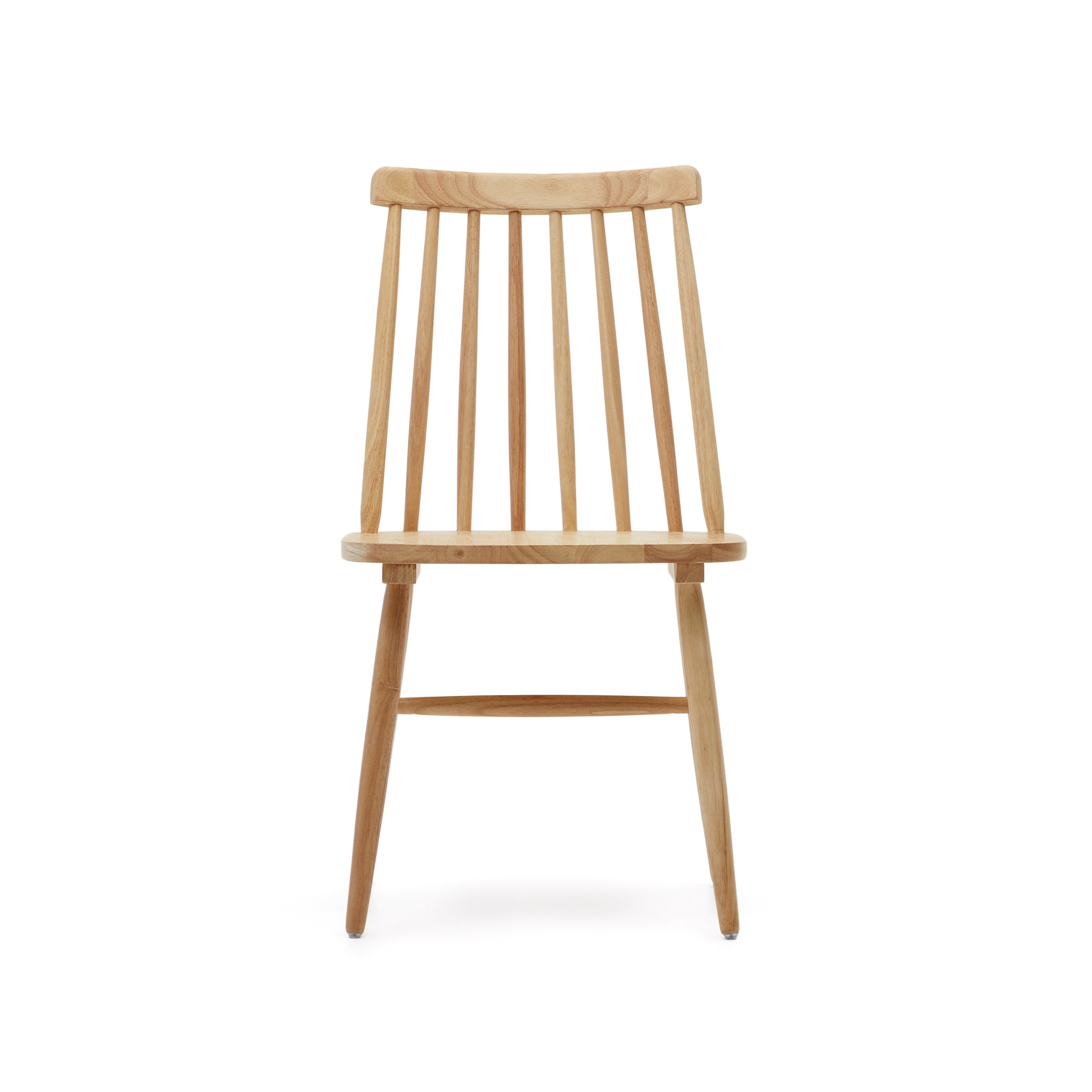 Tressia MDF and solid rubber wood chair with natural lacquer - Product Image