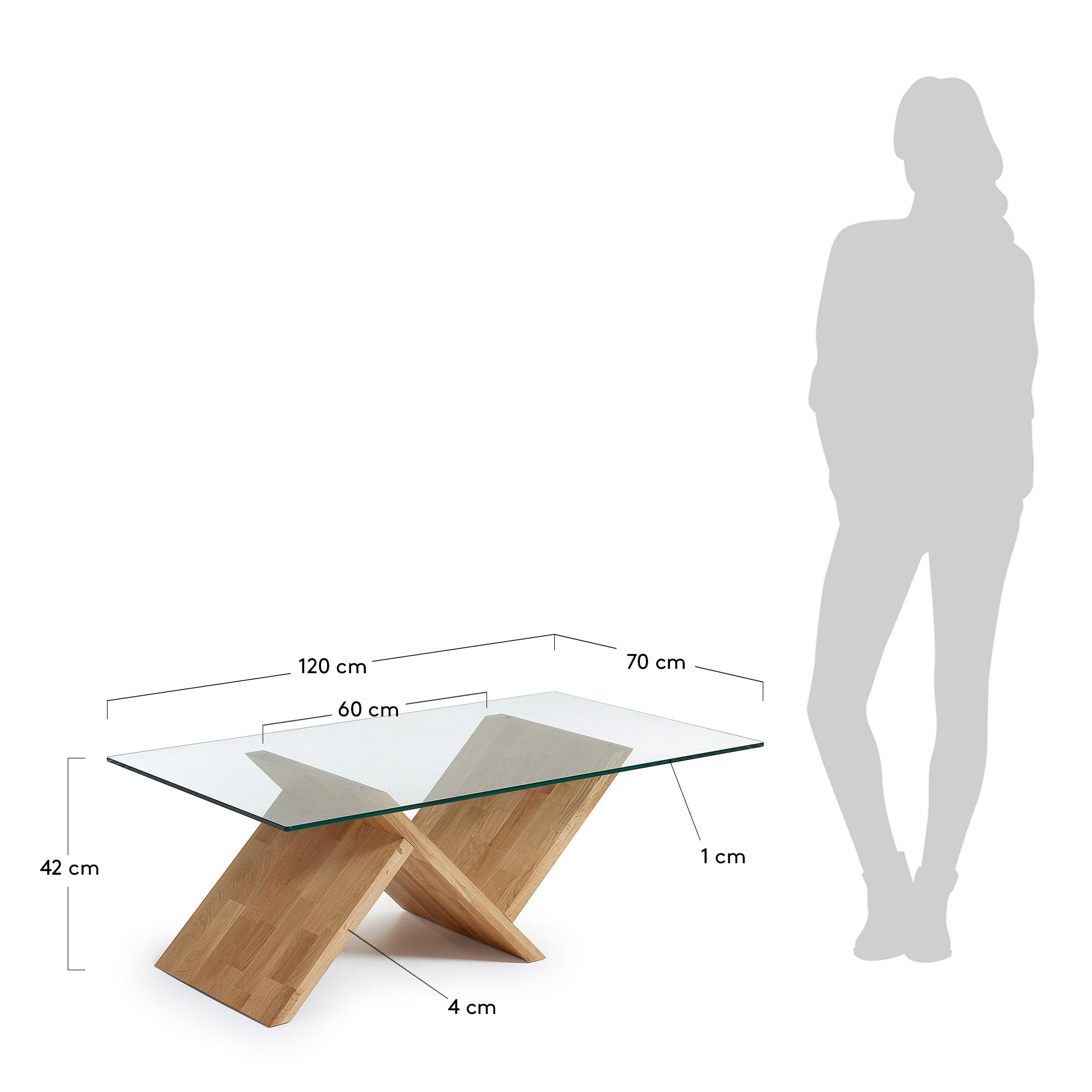 Waley coffee table 120 x 70 cm - Measurements