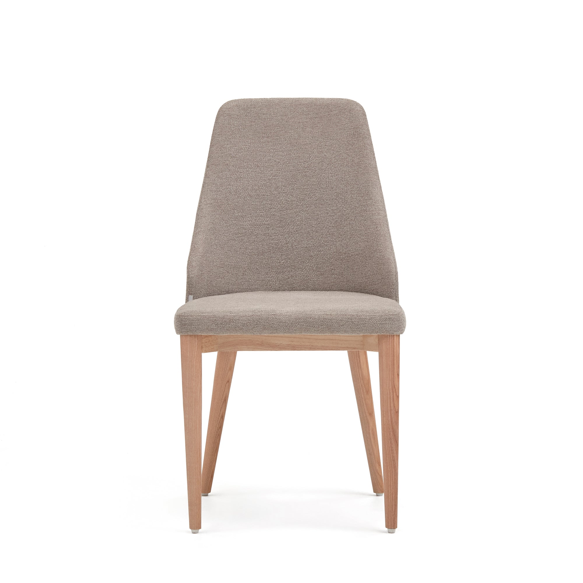 Rosie chair in brown chenille with solid ash wood legs in a natural finish - Product Image