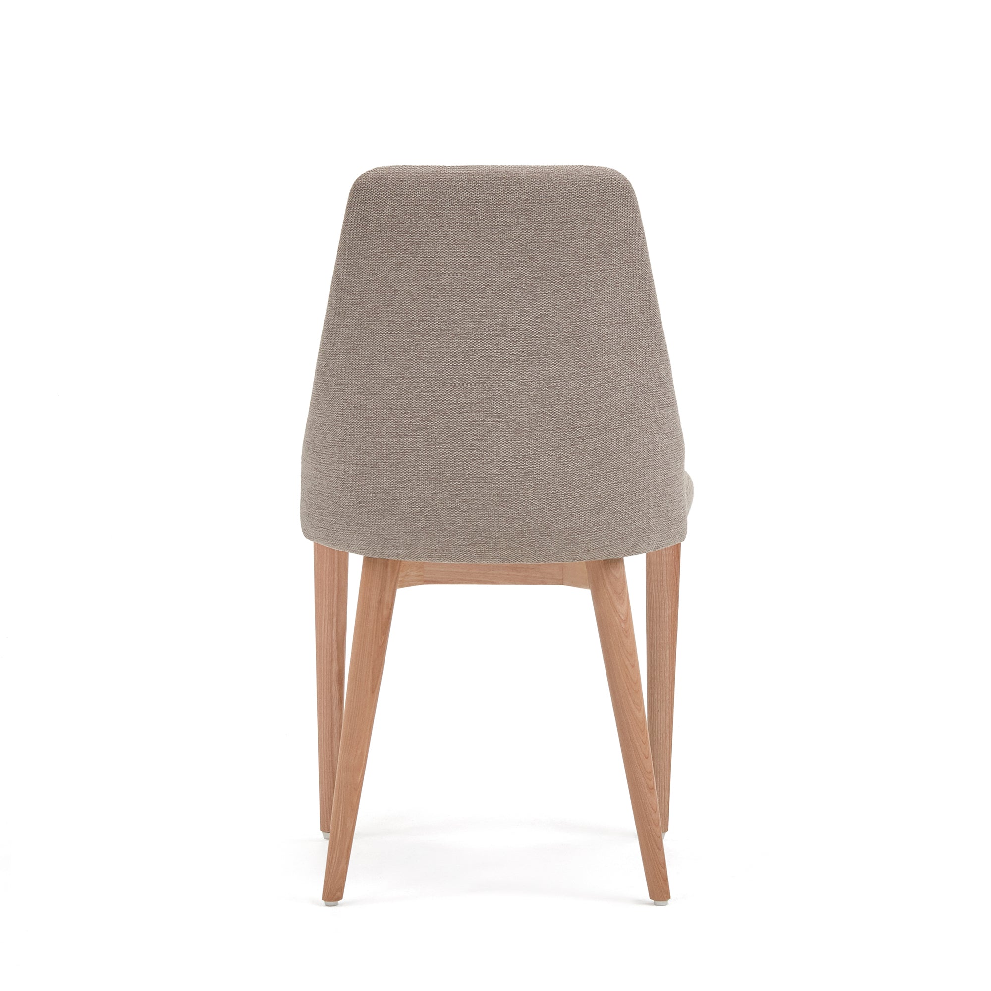 Rosie chair in brown chenille with solid ash wood legs in a natural finish - Product Image