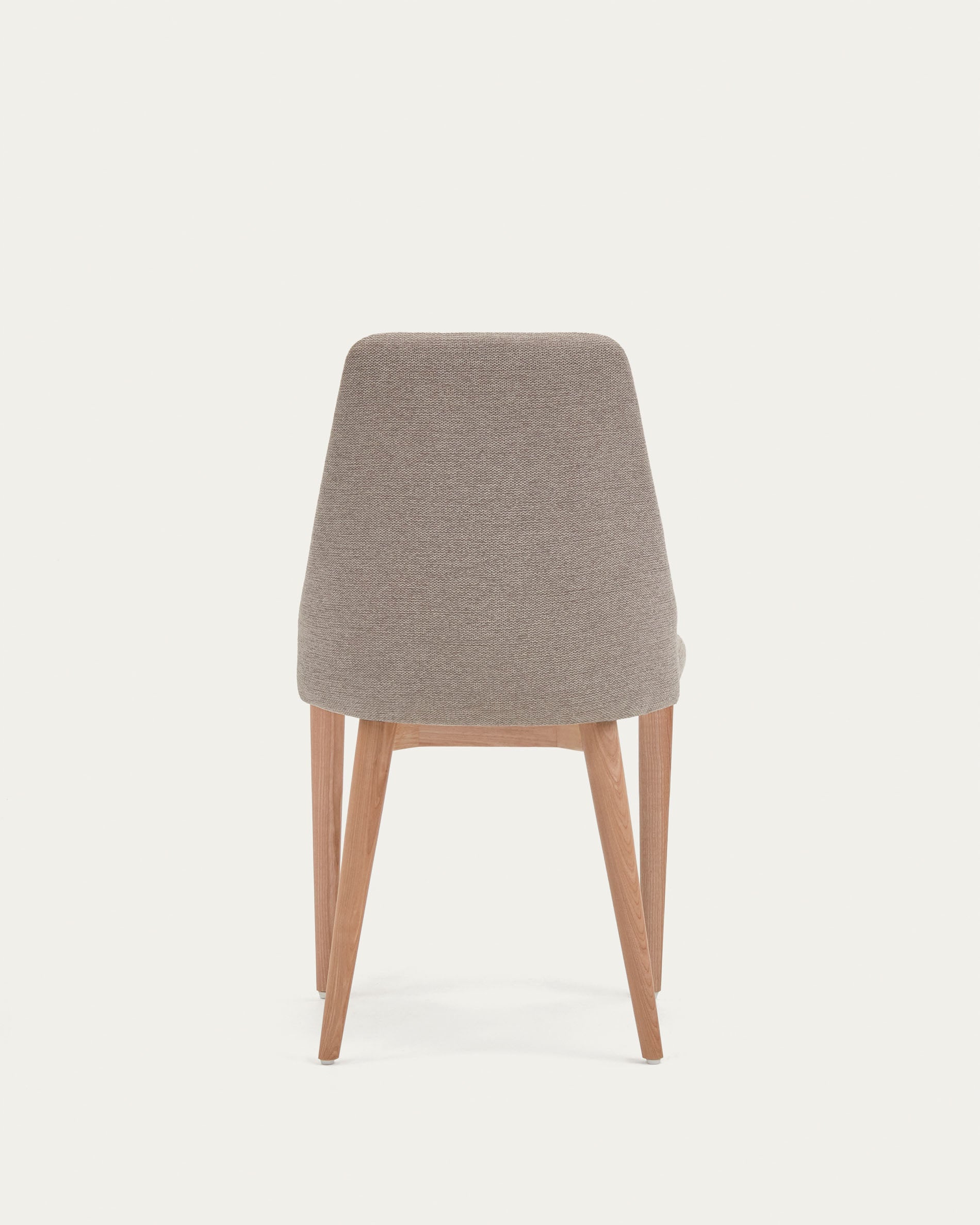 Rosie chair in brown chenille with solid ash wood legs in a natural finish - Product View