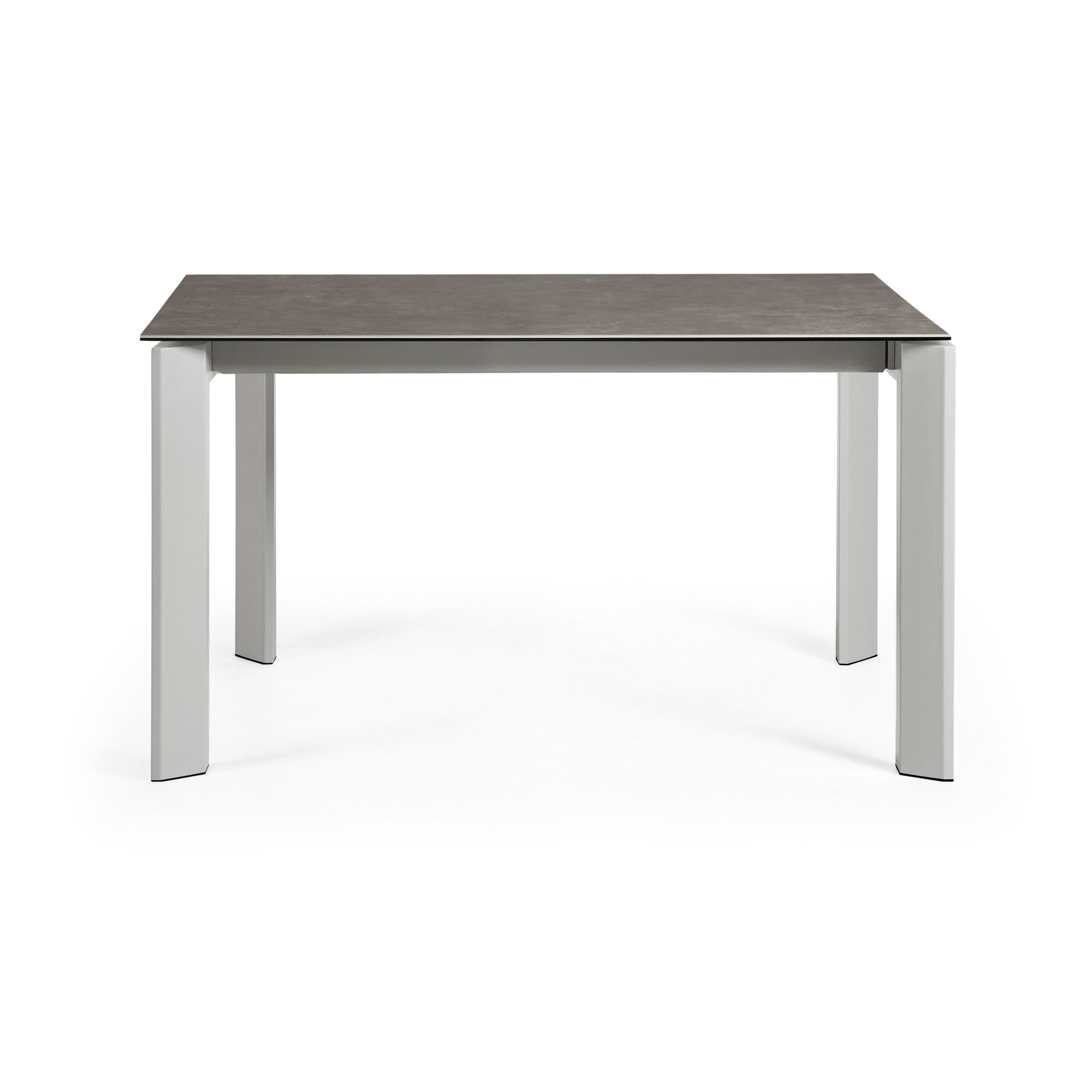 Axis porcelain extendable table Vulcano Ash finish and gray steel legs 140 (200) cm