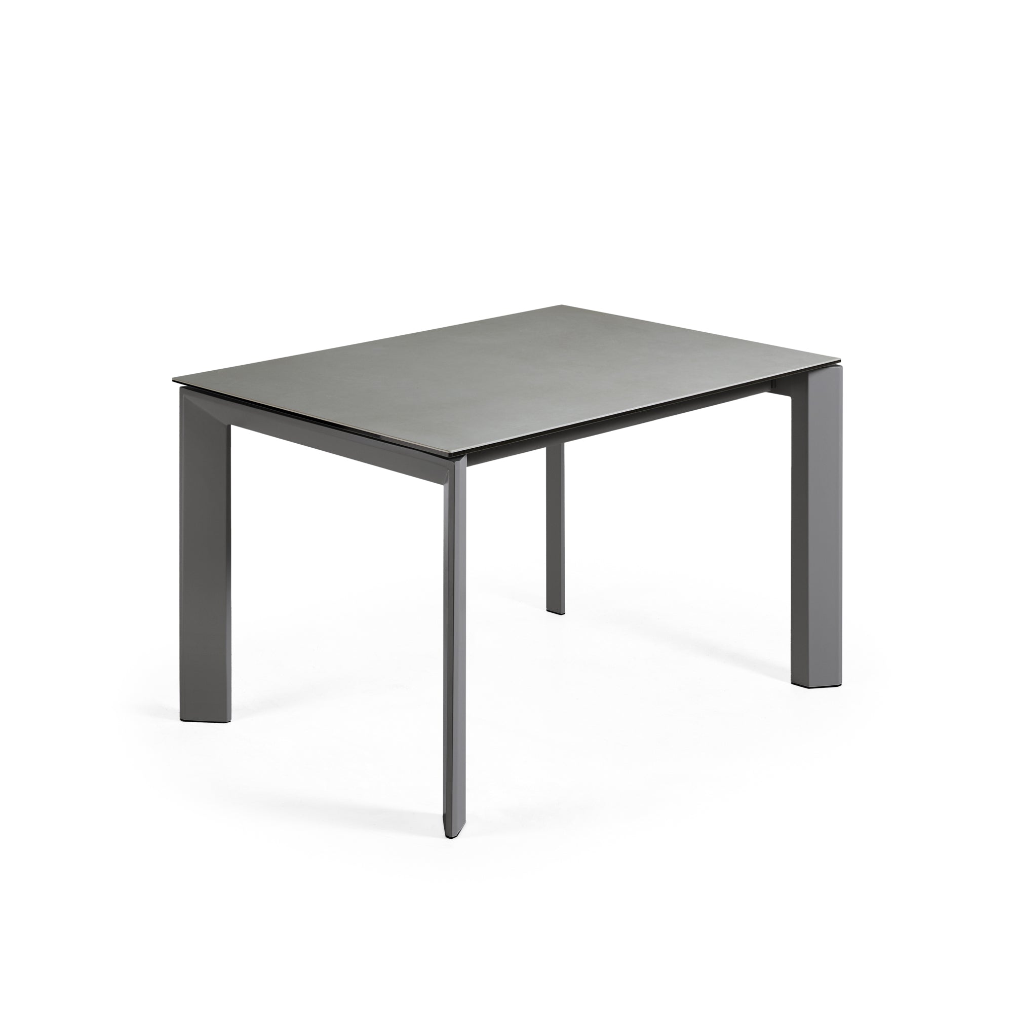 Axis kihúzható kerámia asztal Hydra Plomo befejezéssel, antracit acél lábakkal 120 (180) cm