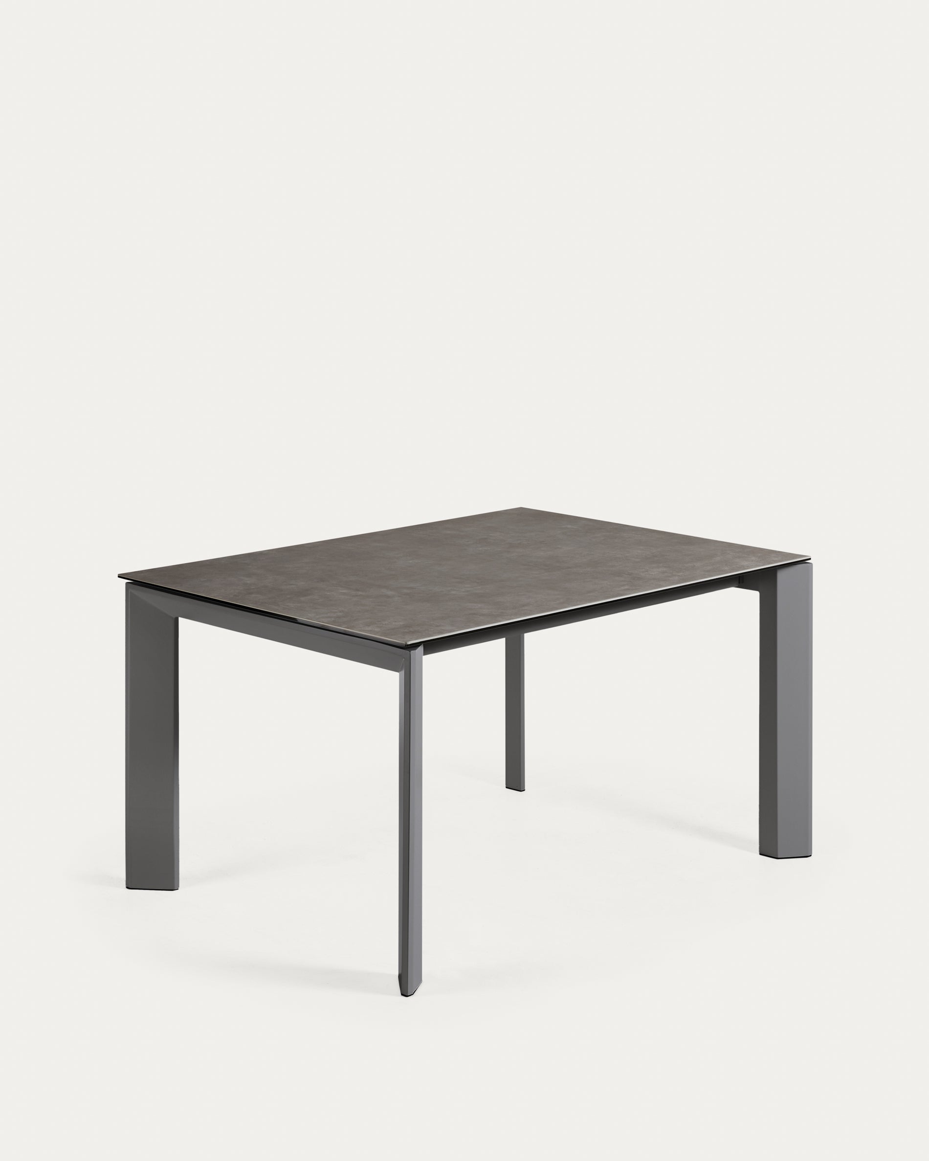 Axis porcelán kihúzható asztal Vulcano Hamu befejezéssel, antracit acél lábakkal 140(200)cm