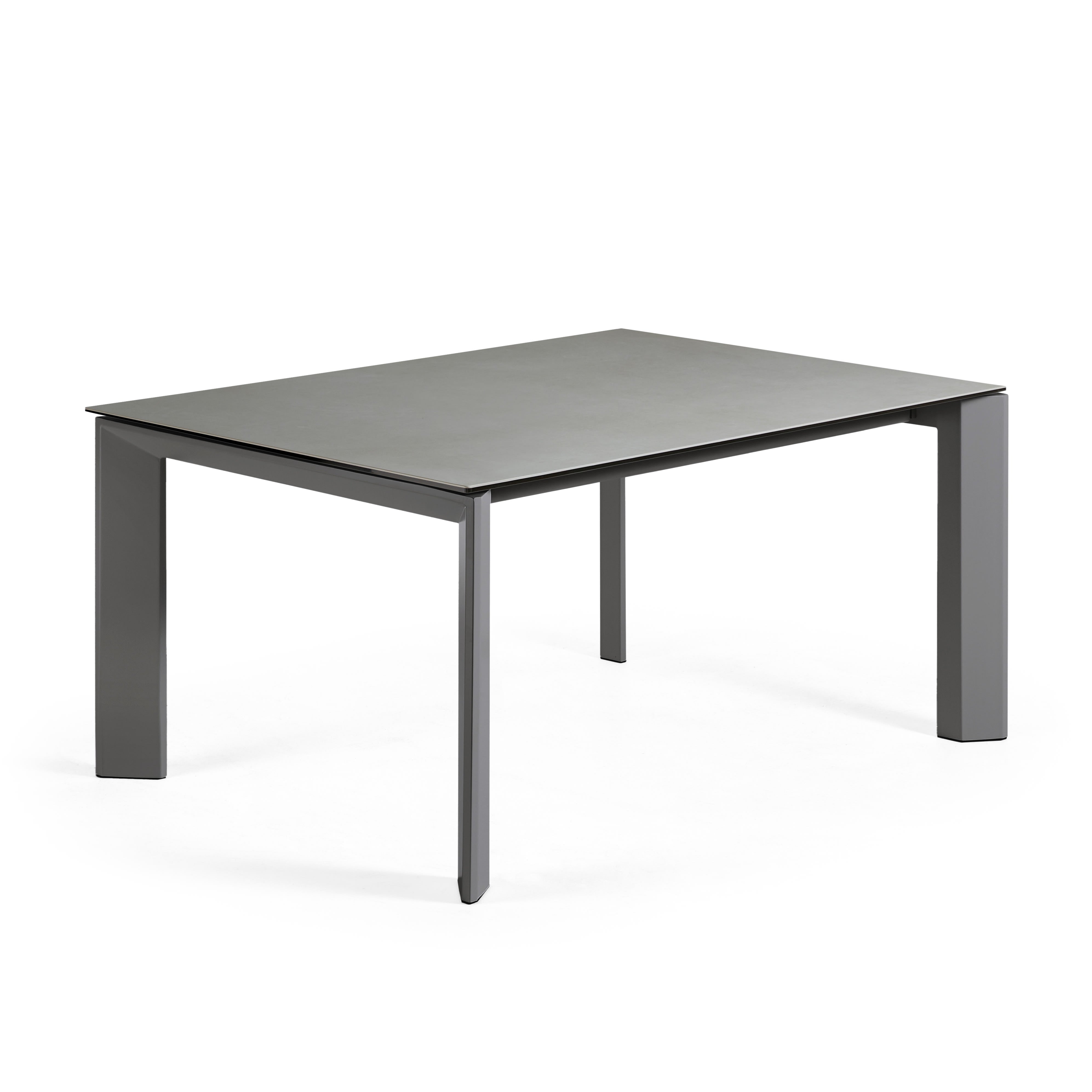Axis porcelán kihúzható asztal Hydra Ólom befejezéssel és antracit lábakkal 160 (220) cm