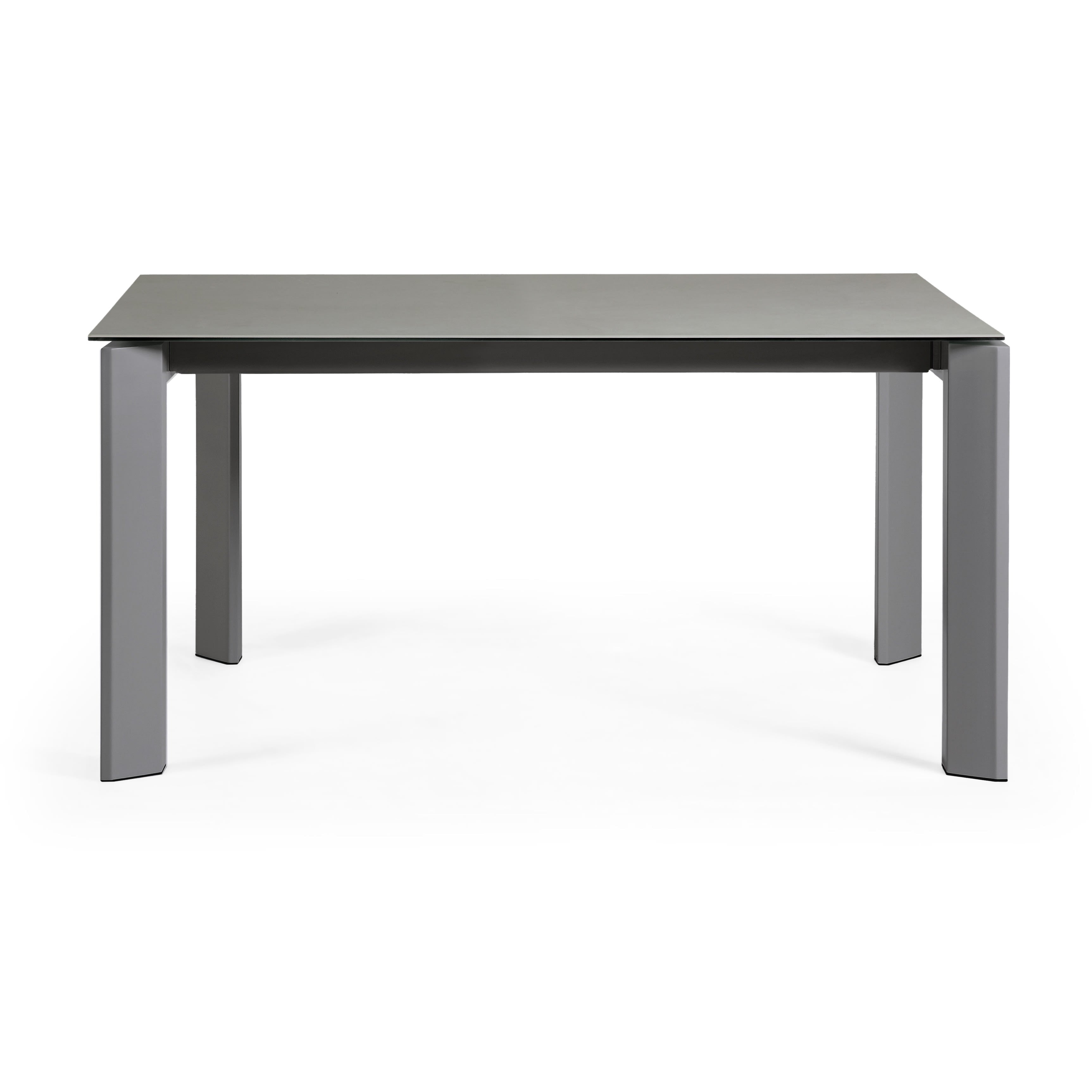 Axis porcelain extendable table with Hydra Lead finish and anthracite legs 160 (220) cm