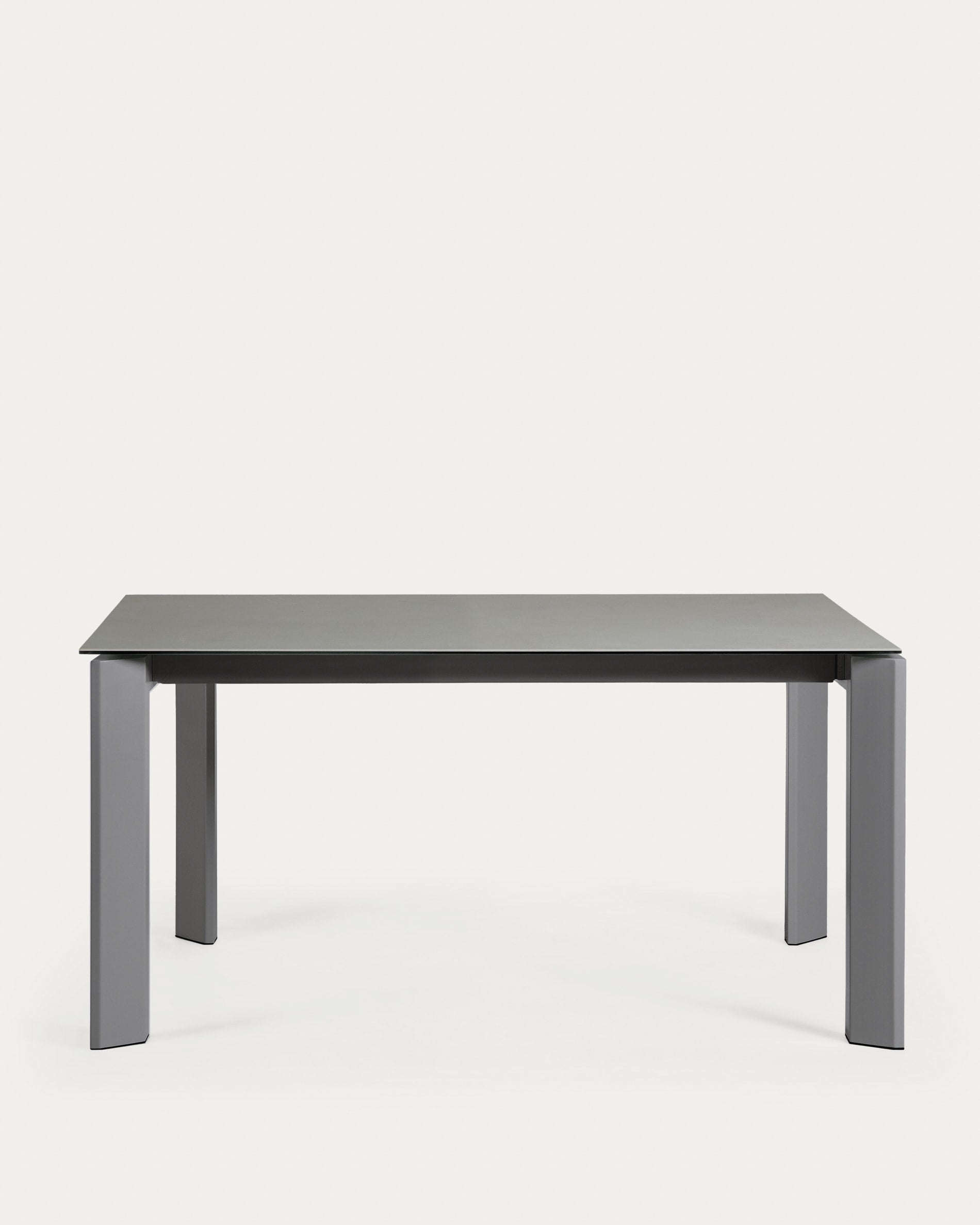 Axis porcelain extendable table with Hydra Lead finish and anthracite legs 160 (220) cm