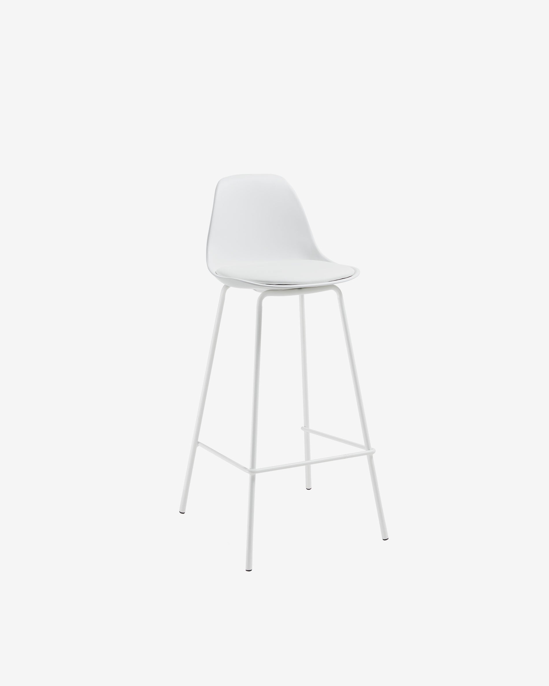 White Brighter barstool height 75 cm - Product View