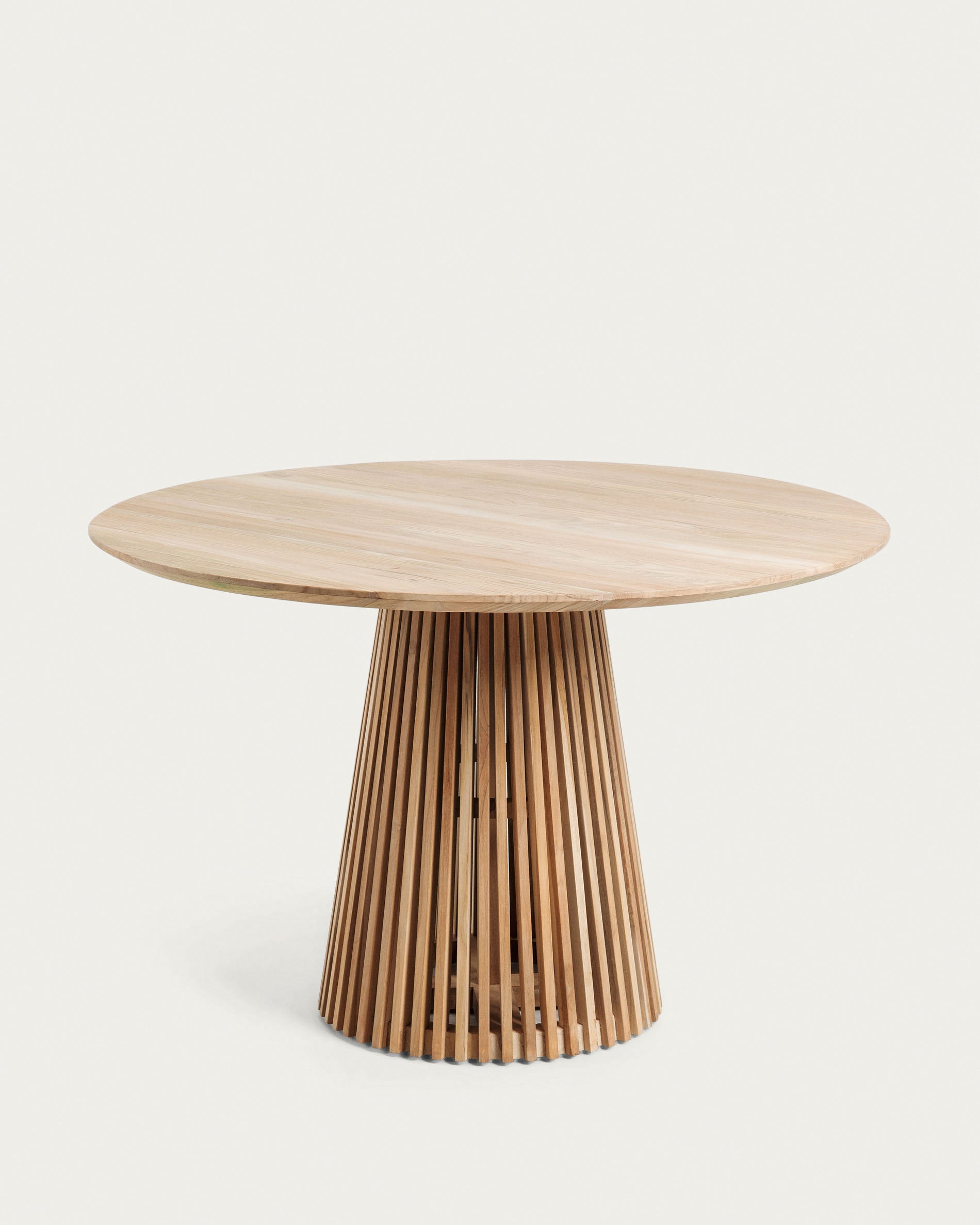 Jeanette round solid teak wood table, Ø 120 cm - Product View