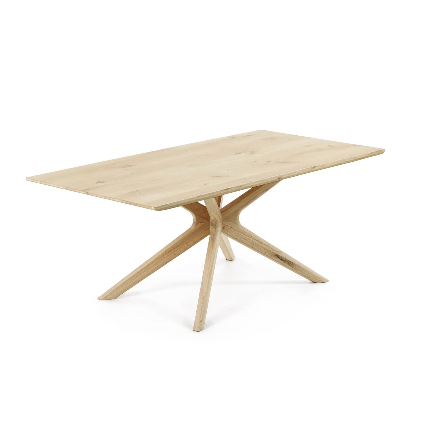 Armande oak veneer table with white wash finish 200 x 100 cm - Product Image
