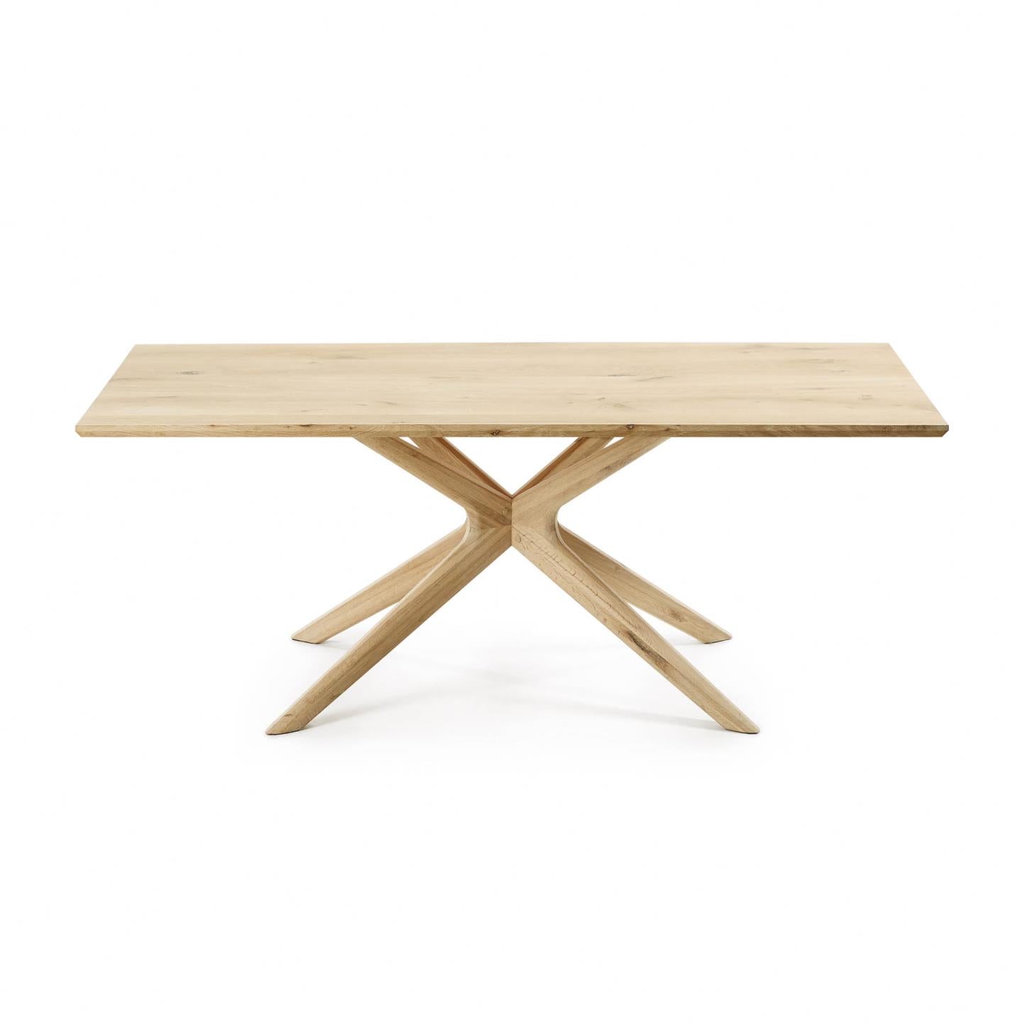 Armande oak veneer table with white wash finish 200 x 100 cm - Product Image