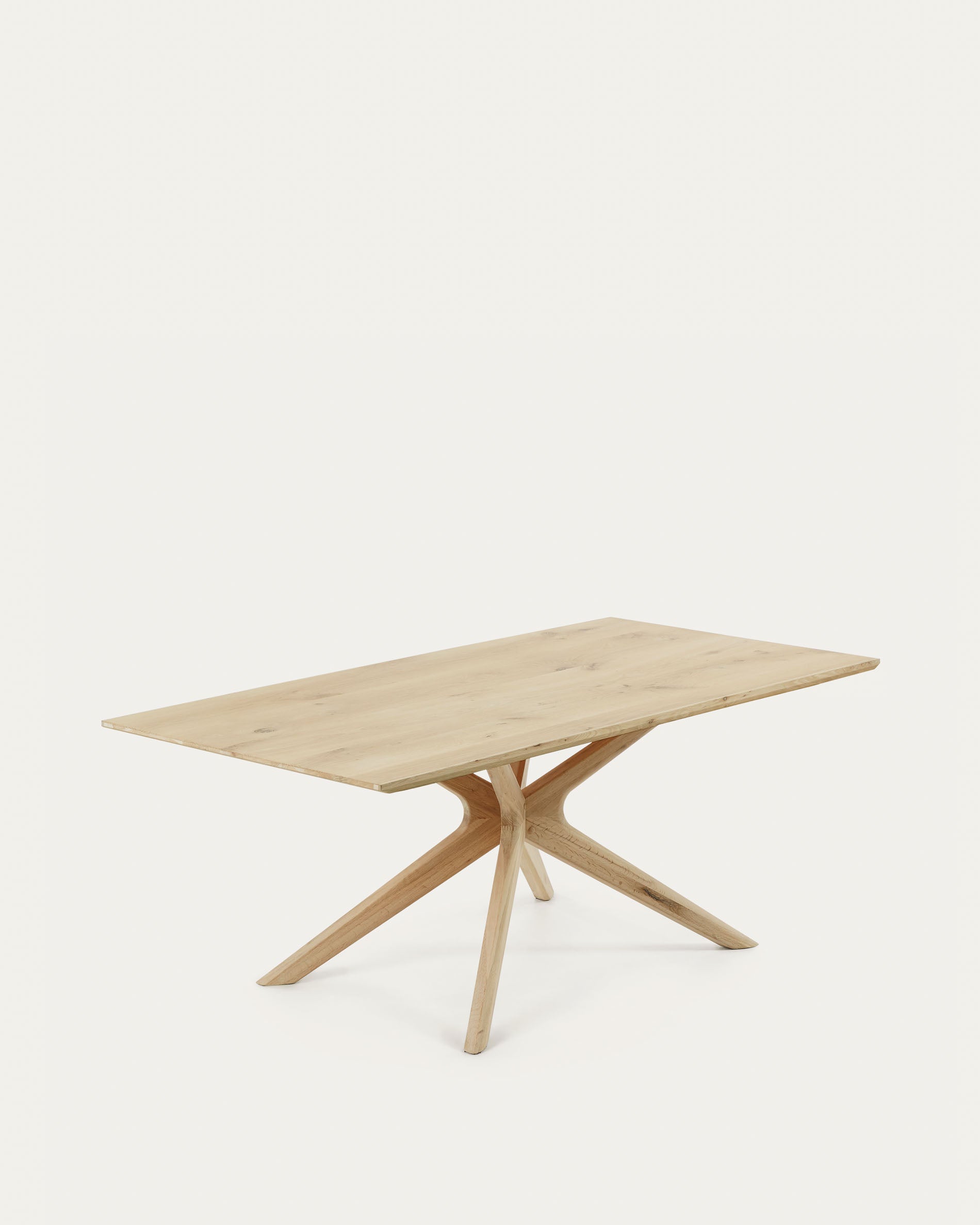 Armande oak veneer table with white wash finish 200 x 100 cm - Product View