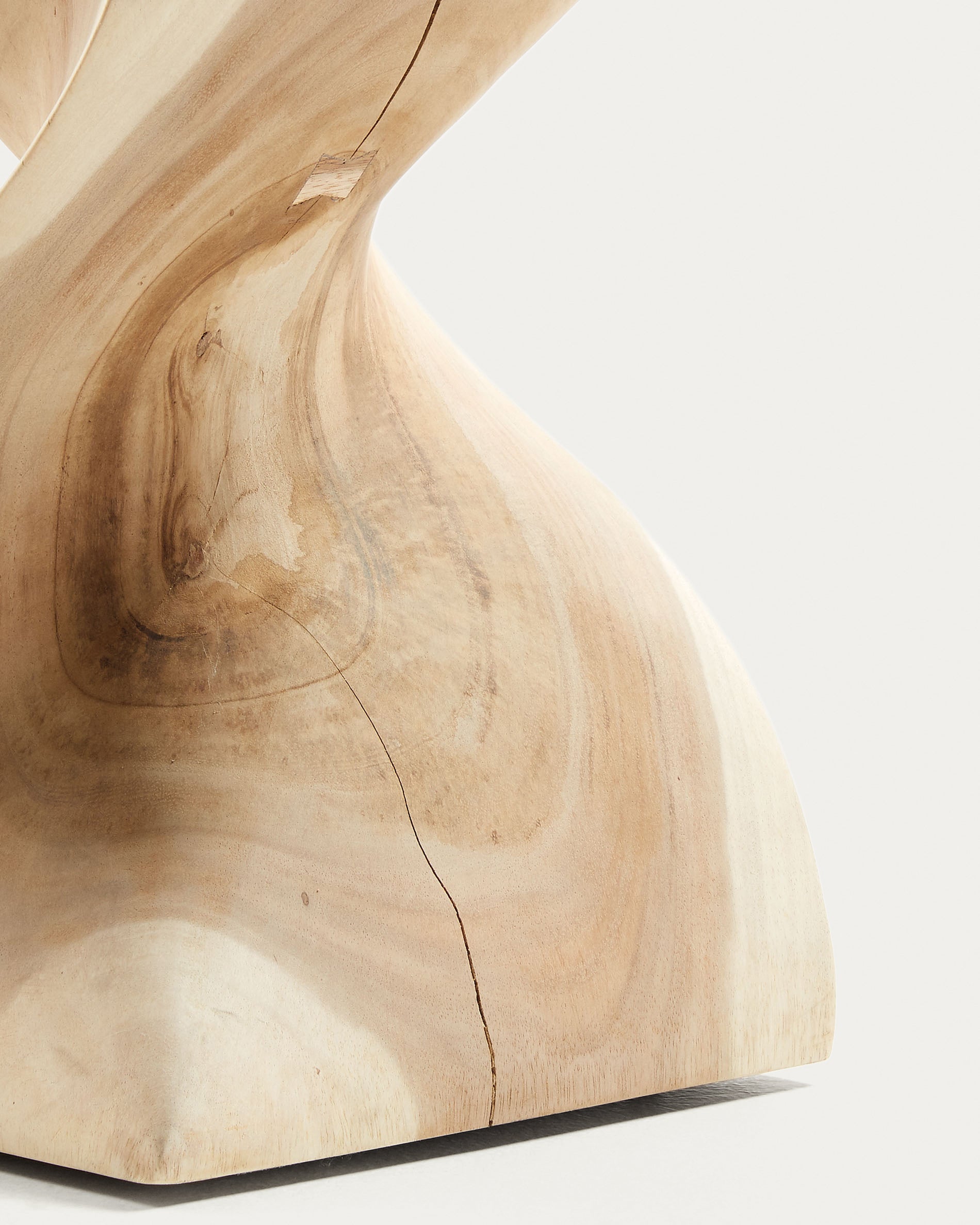 Hakon solid rain tree wood side table, 30 x 30 cm - Detail