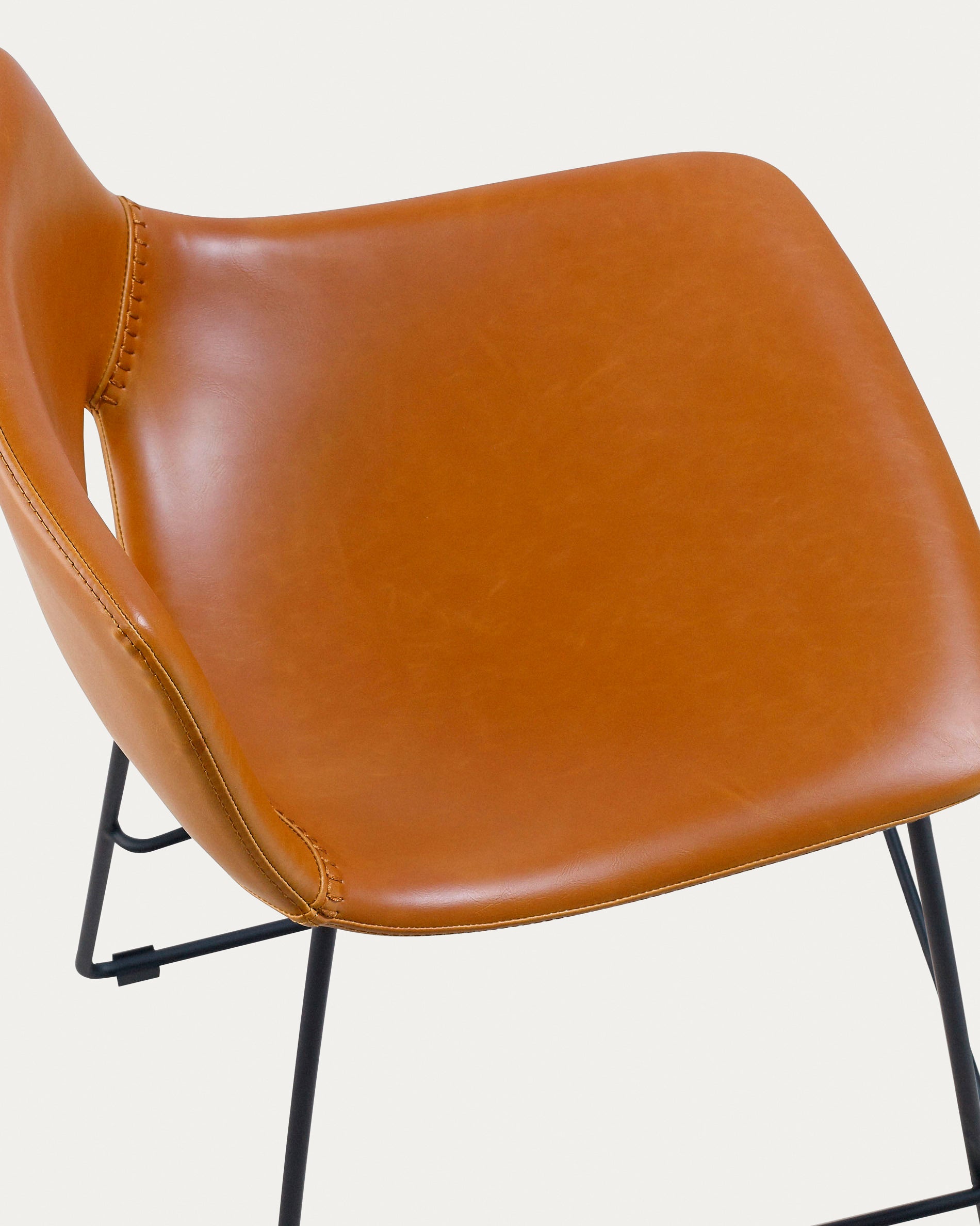 Brown synthetic leather Zahara height 65 cm - Detail
