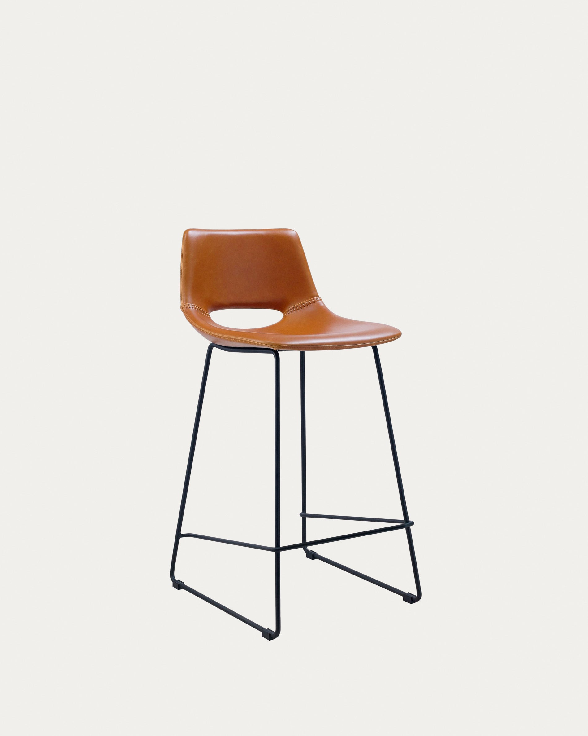 Brown synthetic leather Zahara height 65 cm - Product View