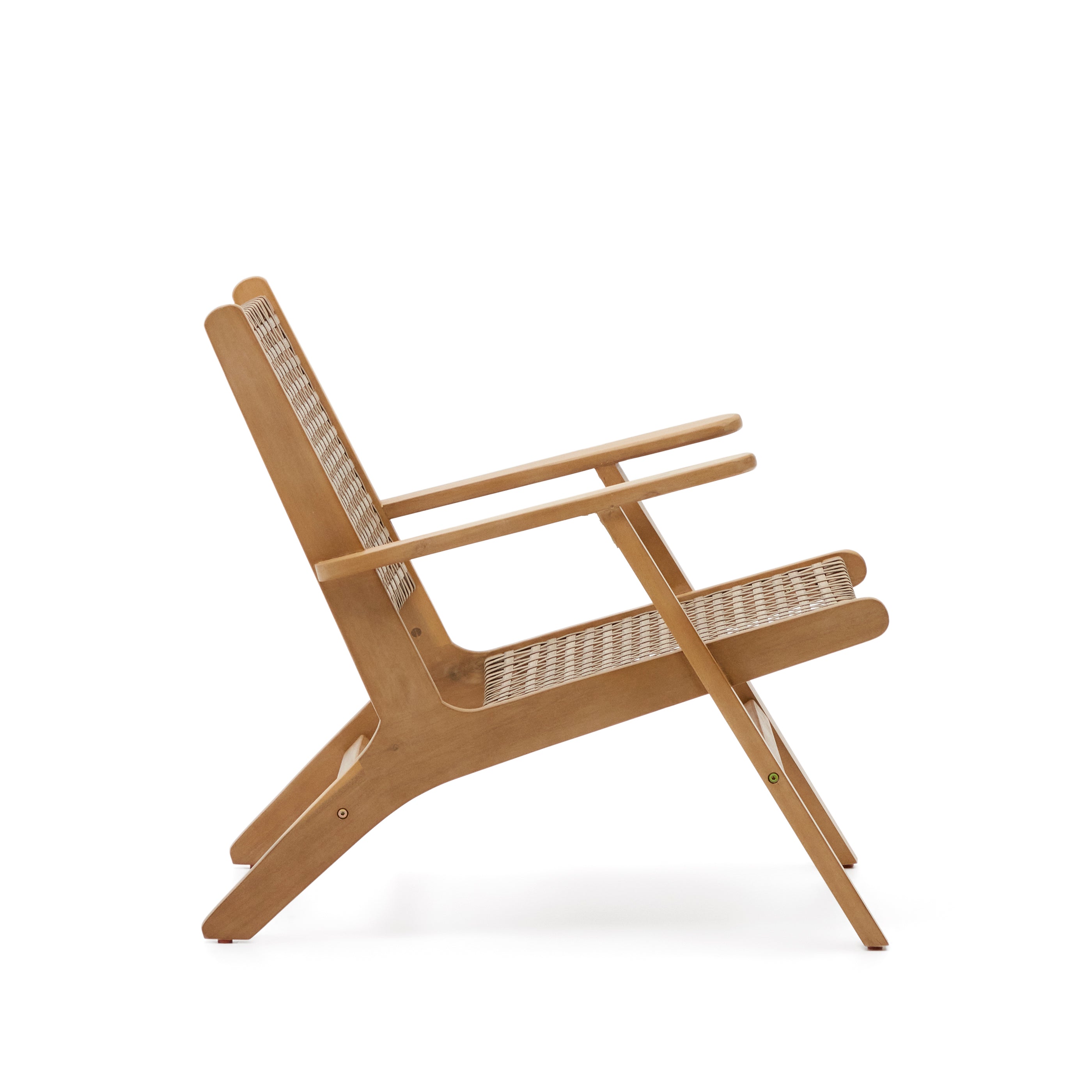Grignoon chair, made from solid acacia wood and woven wicker FSC 100% - Product Image