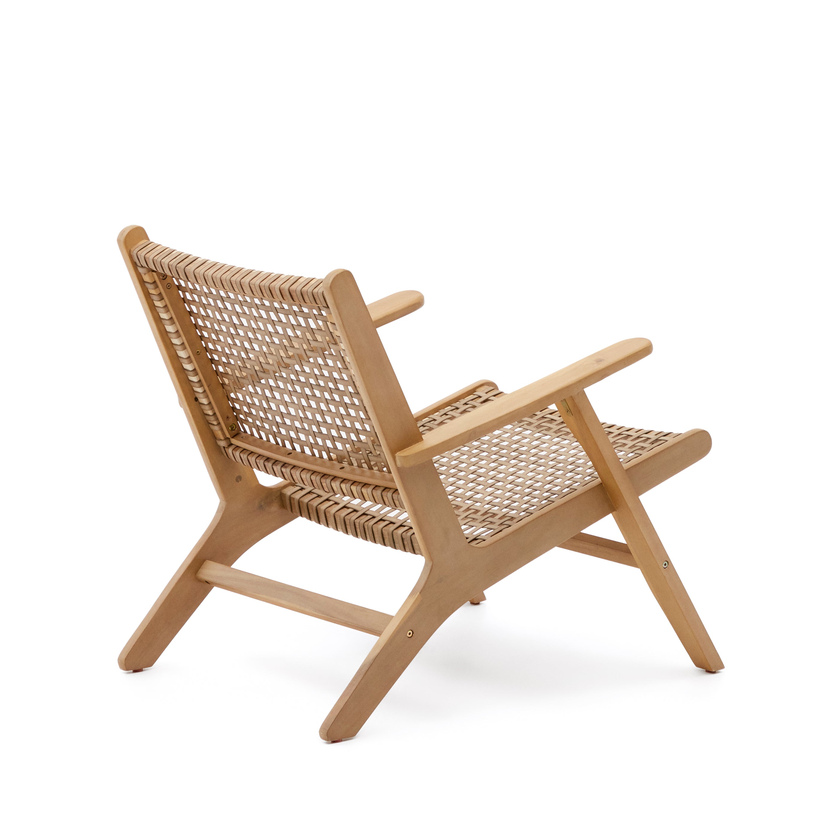 Grignoon chair, made from solid acacia wood and woven wicker FSC 100% - Product Image