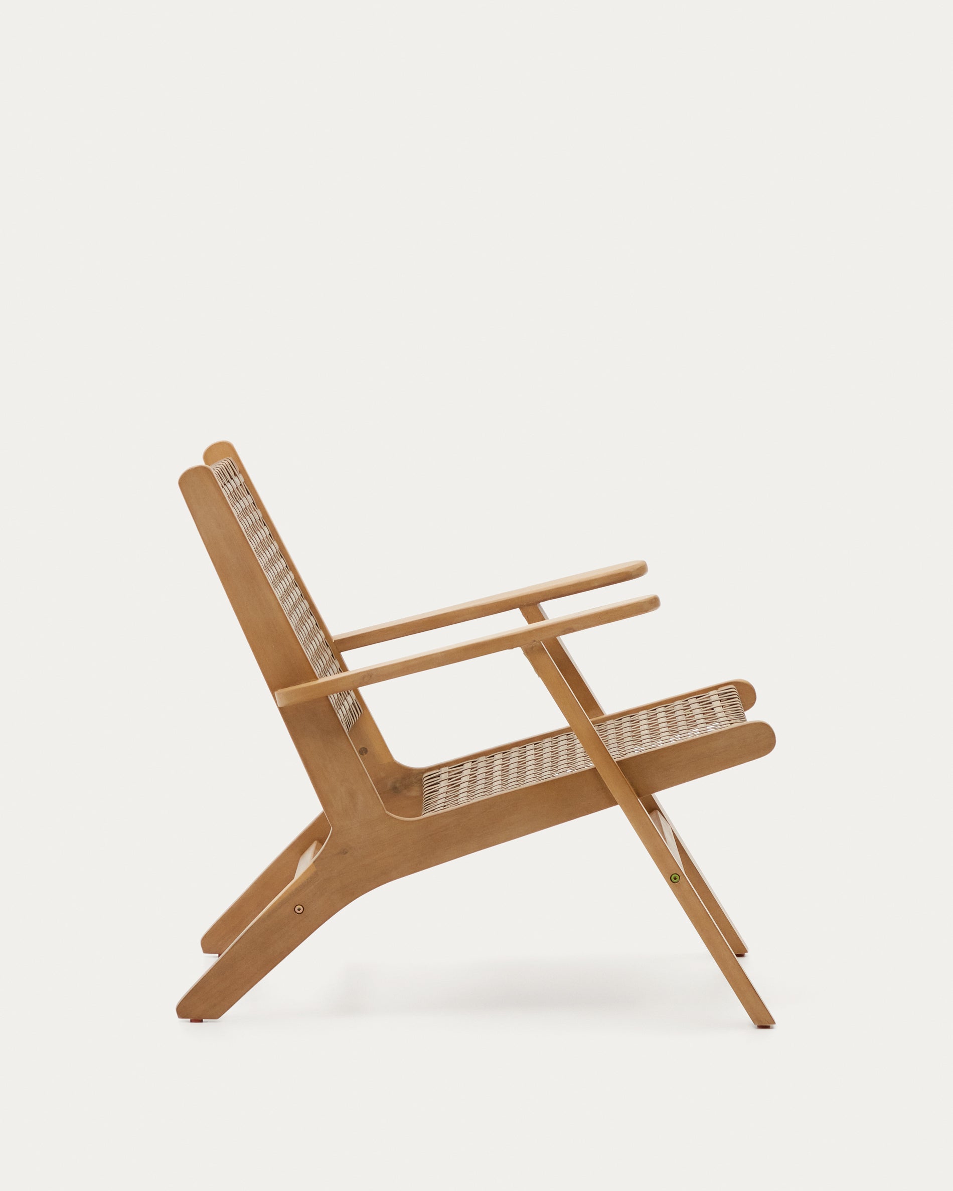 Grignoon chair, made from solid acacia wood and woven wicker FSC 100% - Product View