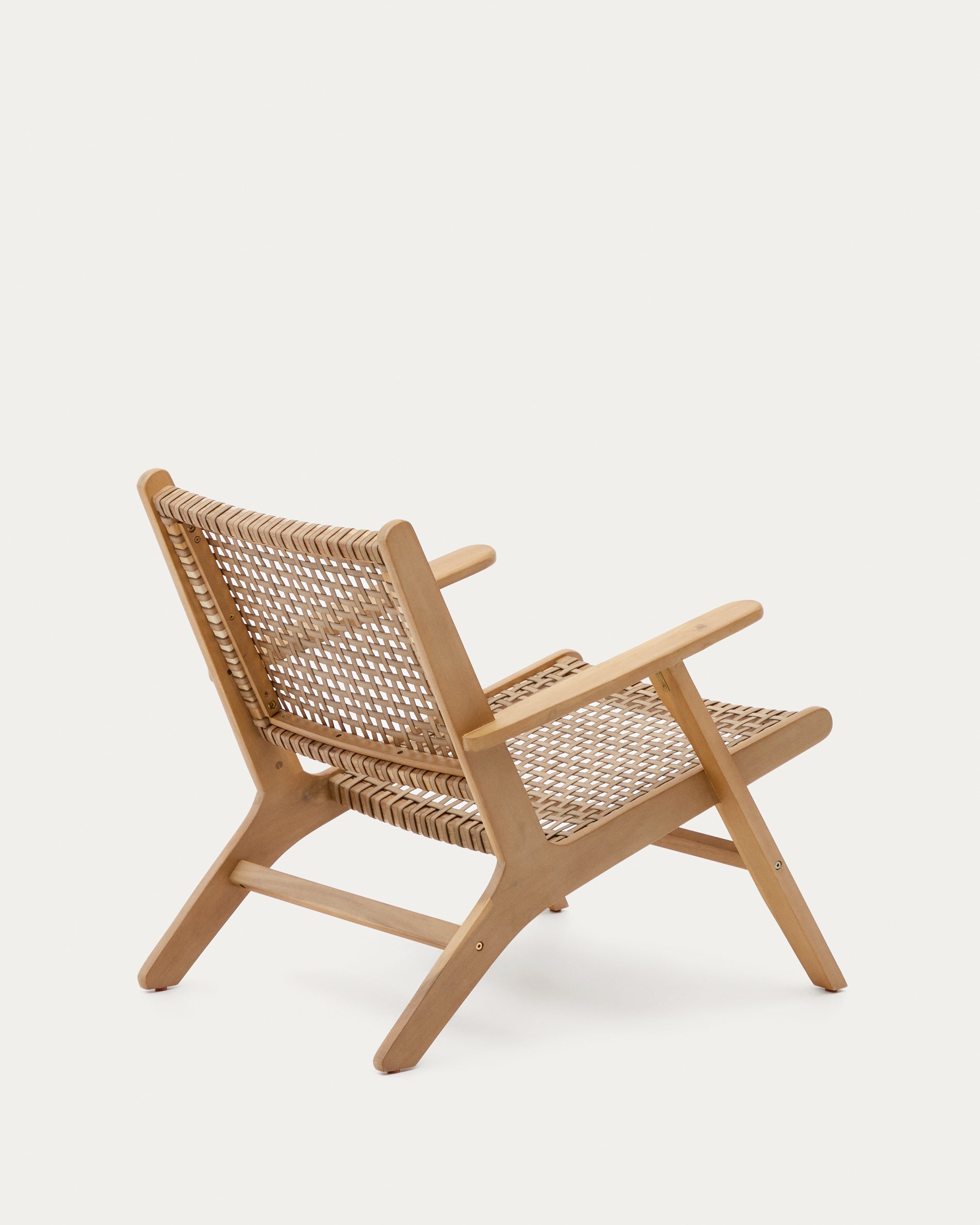 Grignoon chair, made from solid acacia wood and woven wicker FSC 100% - Product View