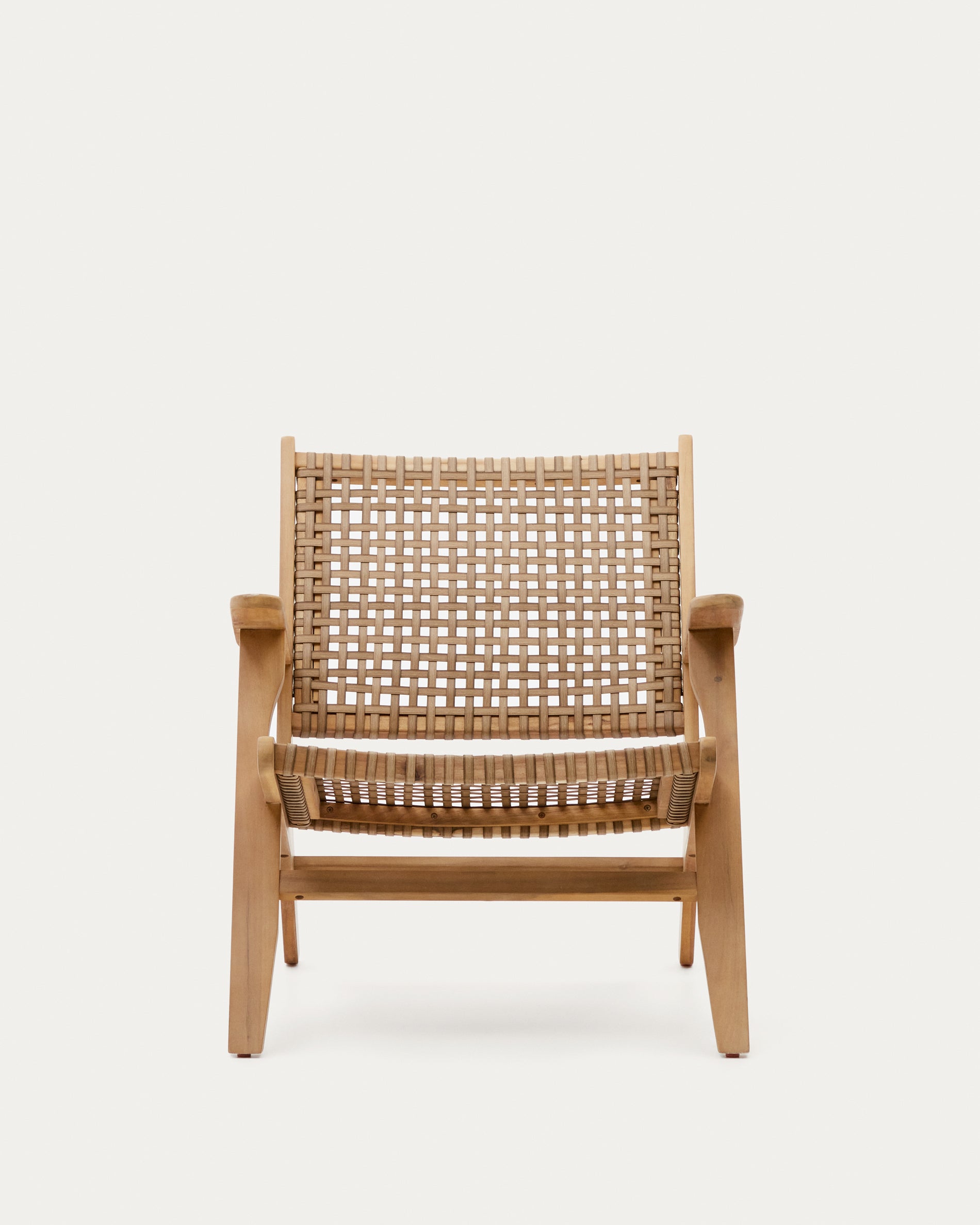 Grignoon chair, made from solid acacia wood and woven wicker FSC 100% - Product View