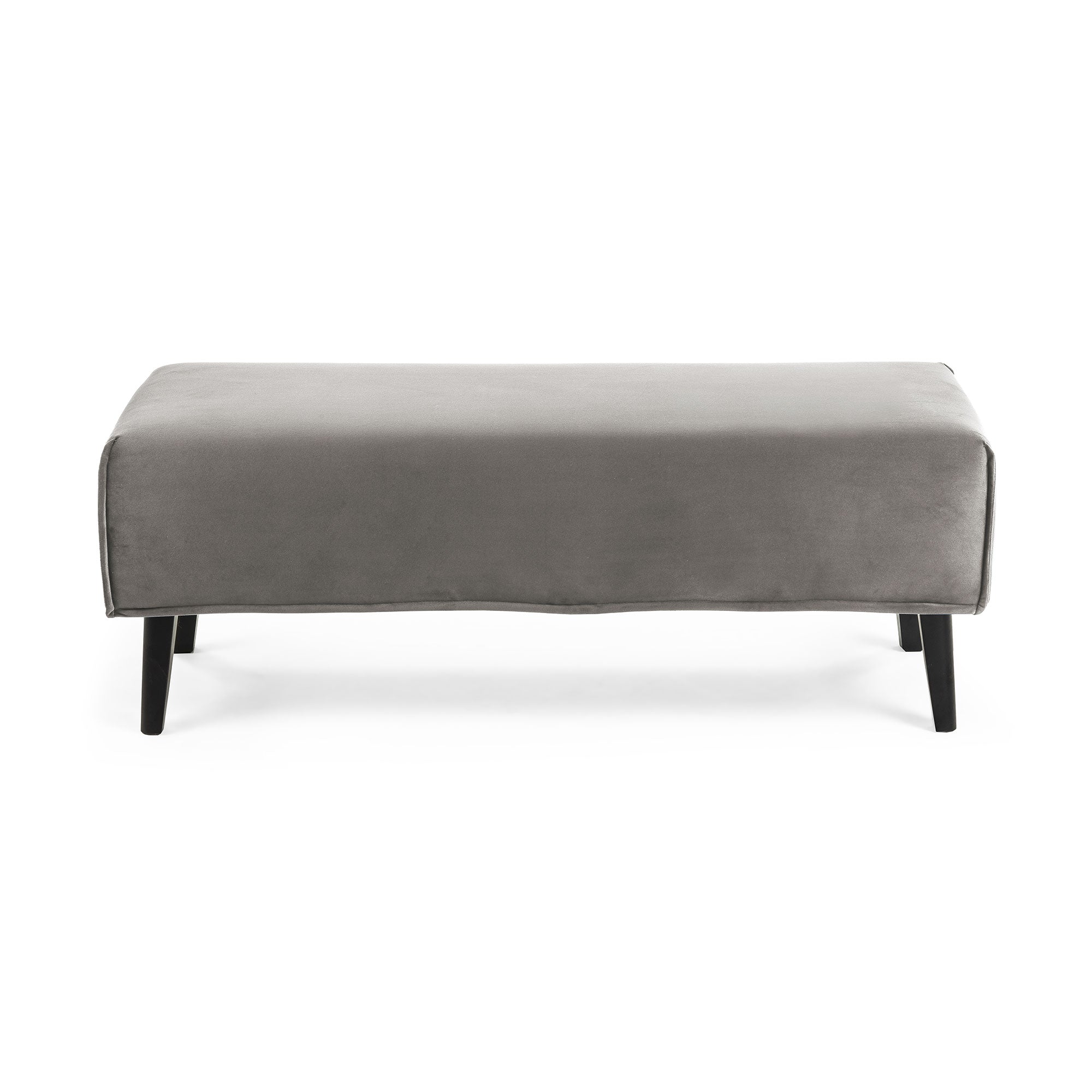 Grey velvet bench cover Dyla - Product Image