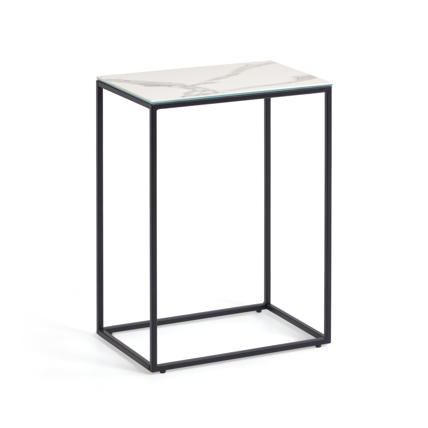 Rewena side table porcelain Kalos Blanco finishing 45 x 30 cm - Product Image