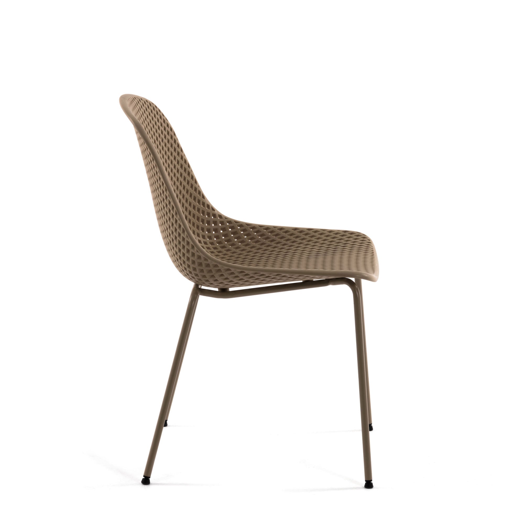 Quinby outdoor dining chair in beige - Product Image