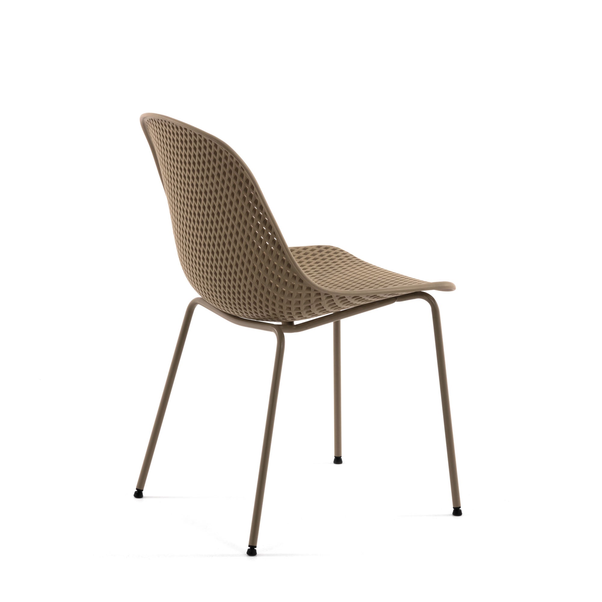 Quinby outdoor dining chair in beige - Product Image