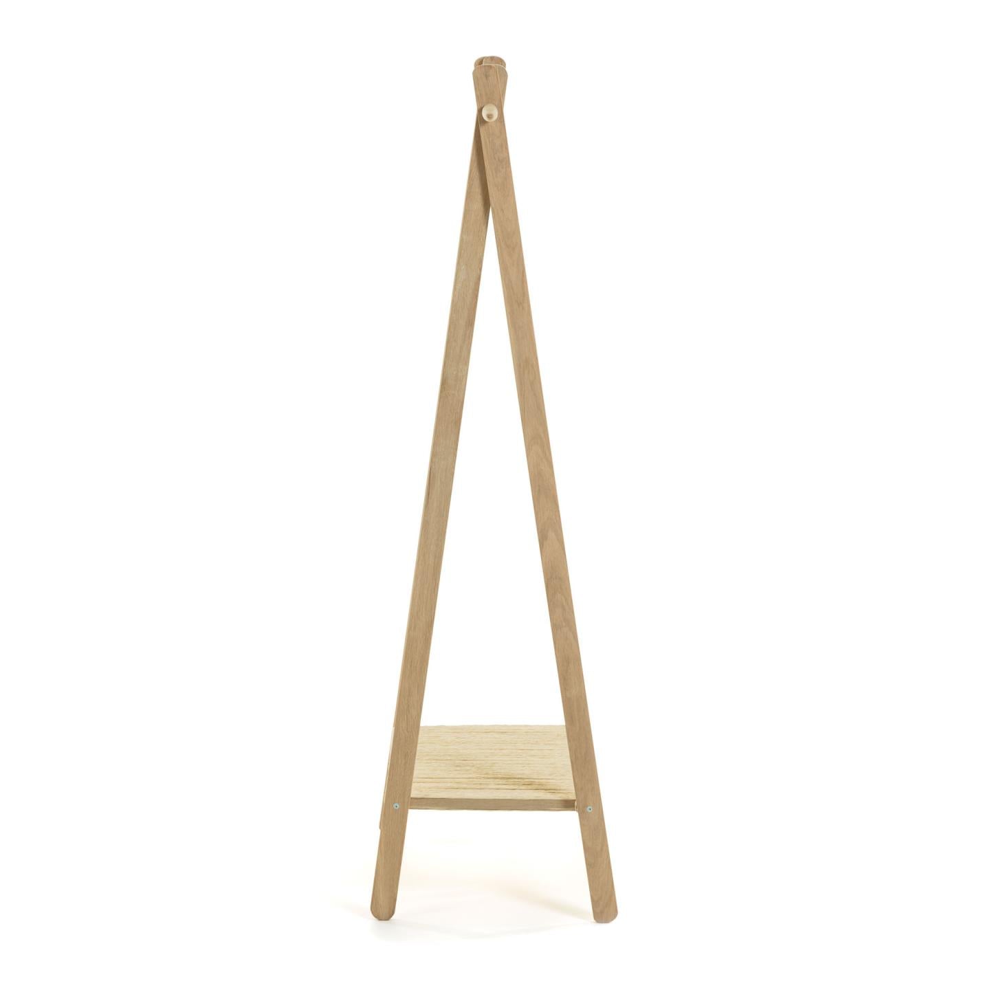 Natane birch wood and rattan clothing rail, 95 x 152 cm - Product Image