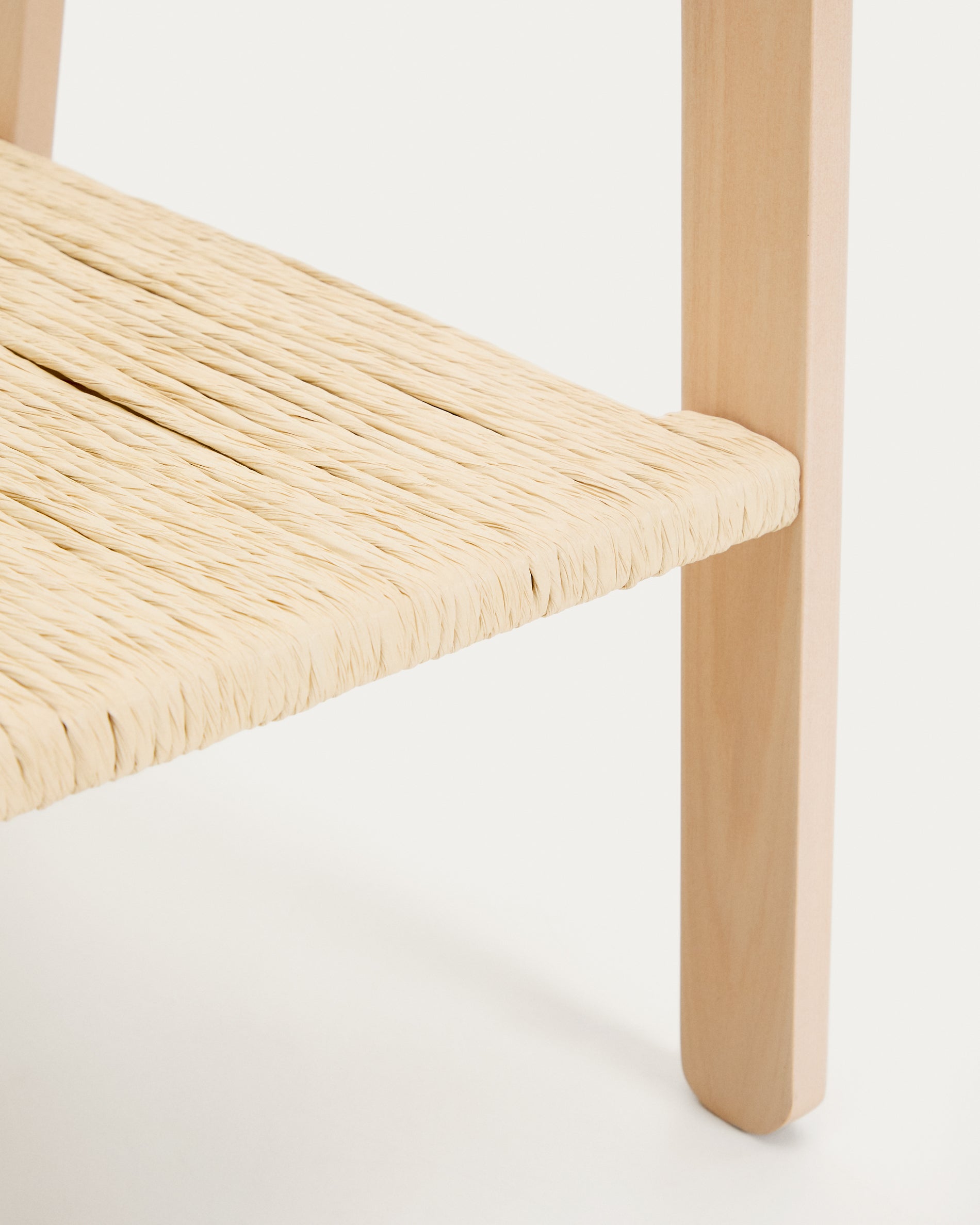 Natane birch wood and rattan clothing rail, 95 x 152 cm - Detail