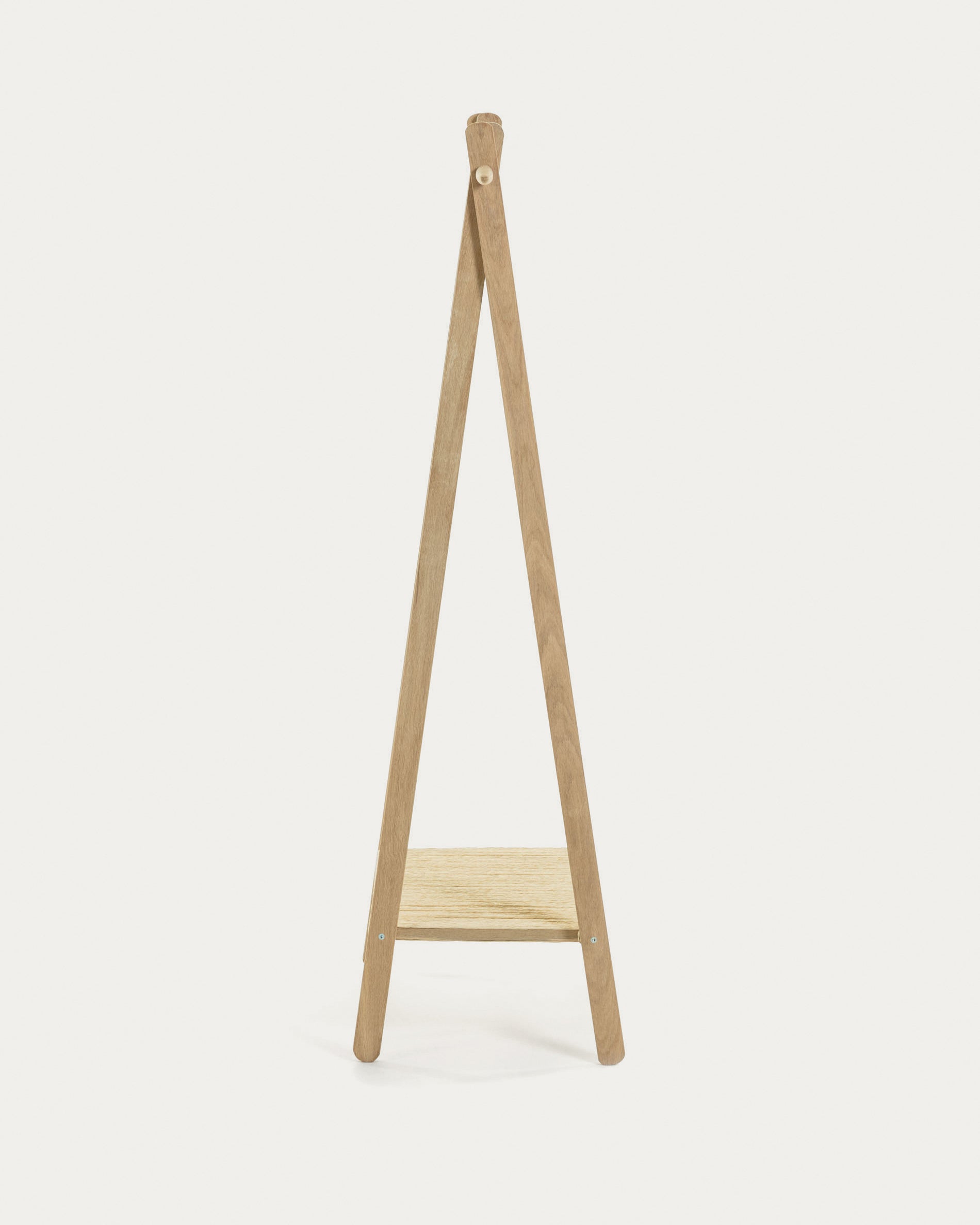 Natane birch wood and rattan clothing rail, 95 x 152 cm - Product View