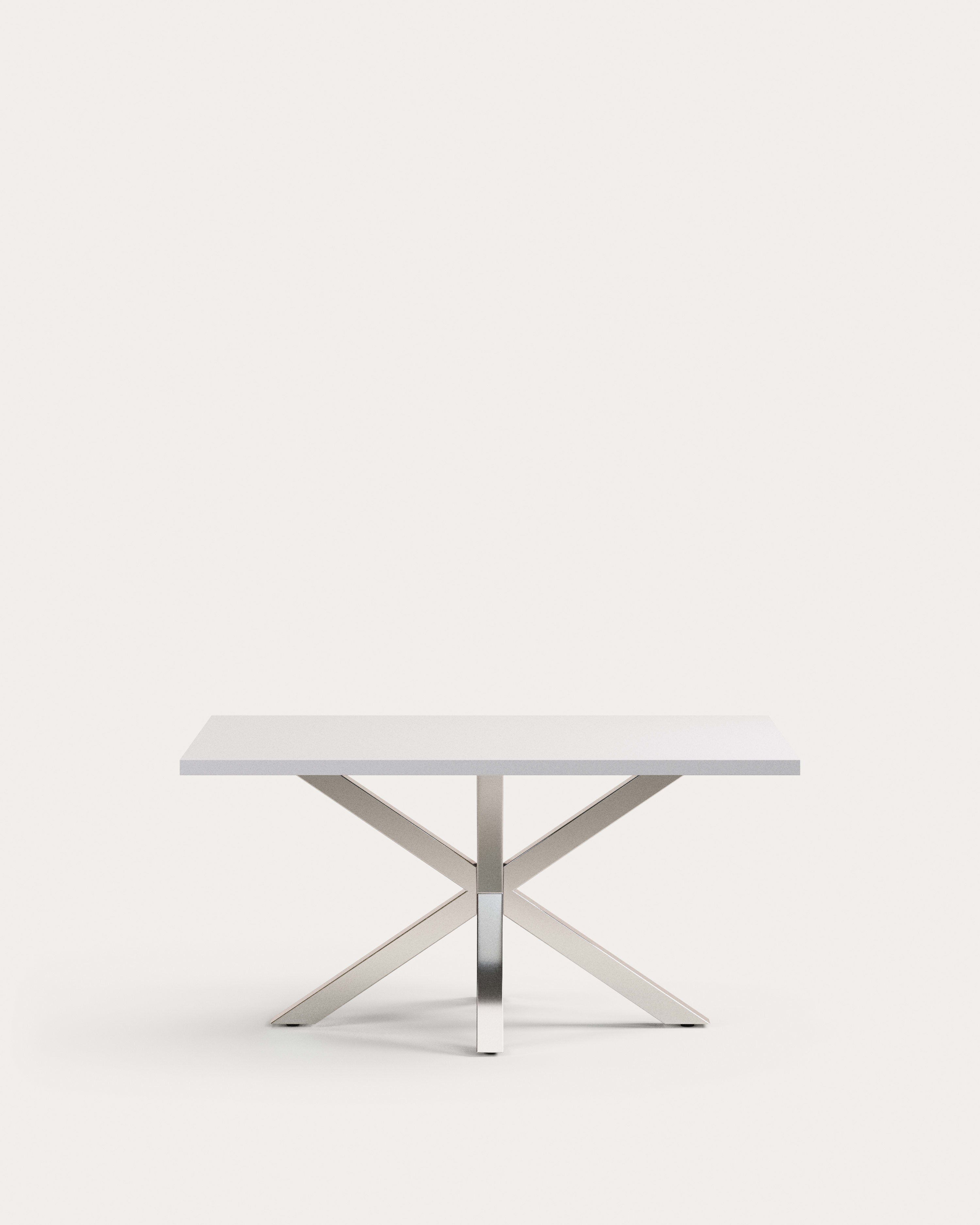 Argo table 160 cm white melamine stainless steel legs - Product View