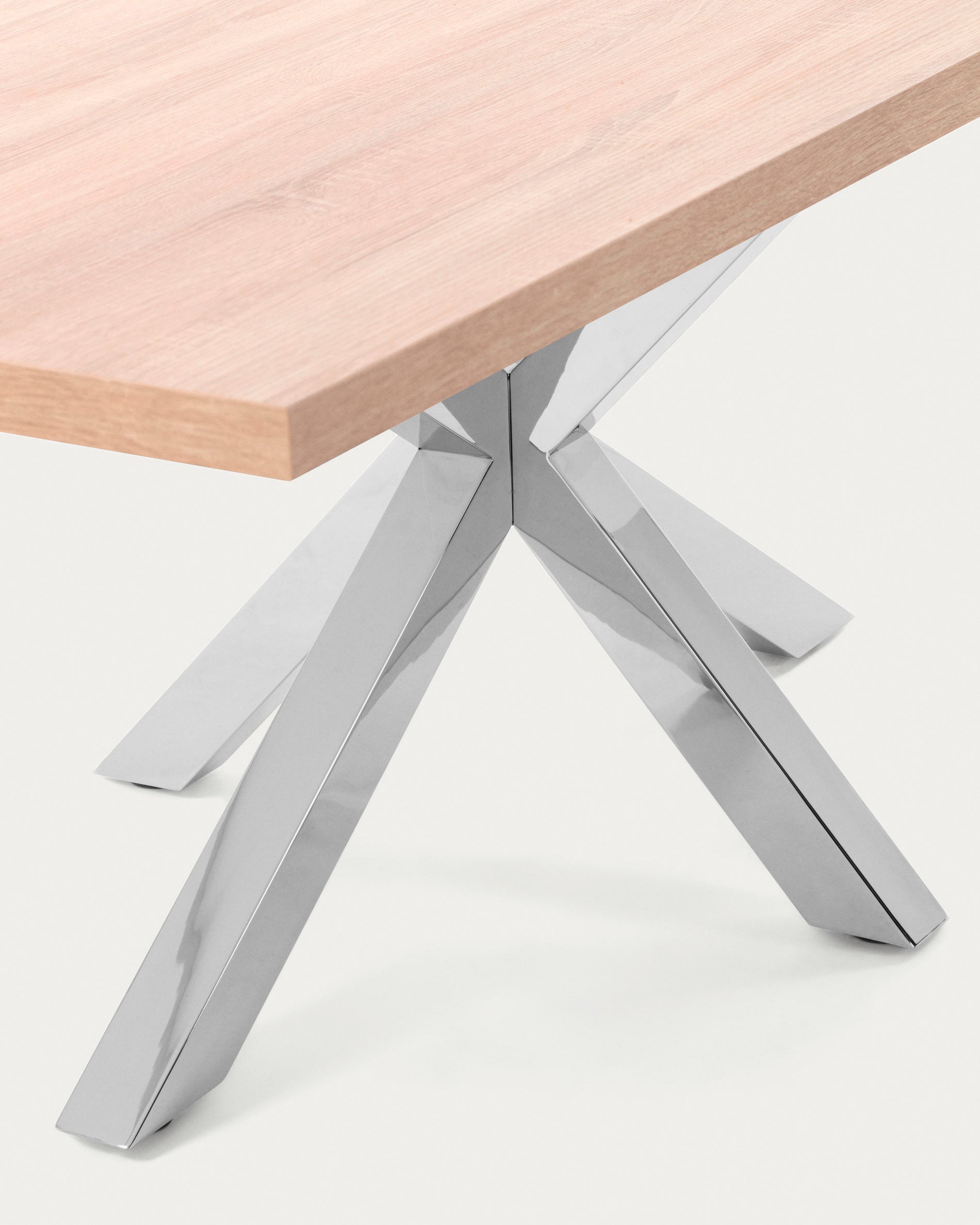 Argo table 160 cm natural melamine stainless steel legs - Detail