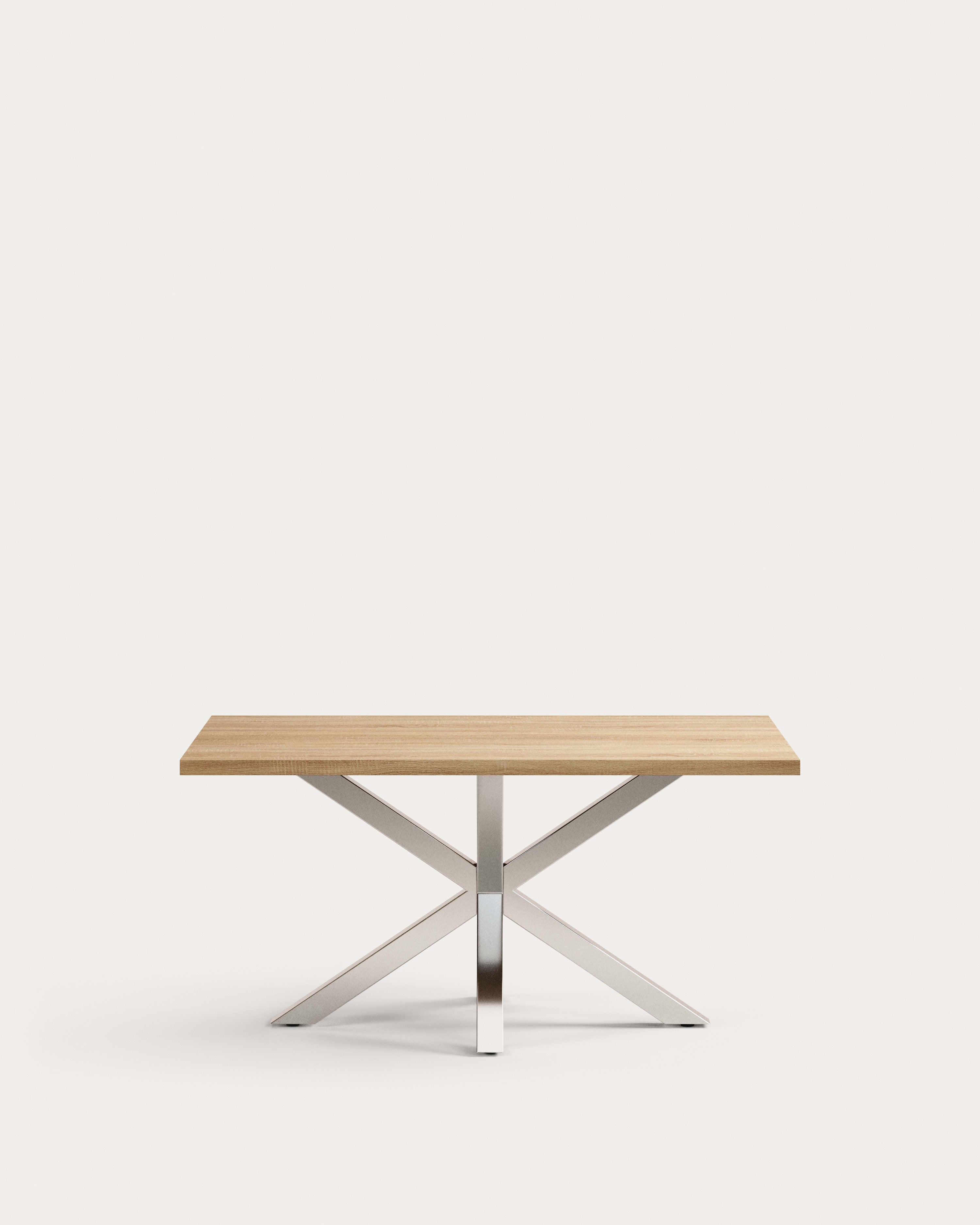 Argo table 160 cm natural melamine stainless steel legs - Product View