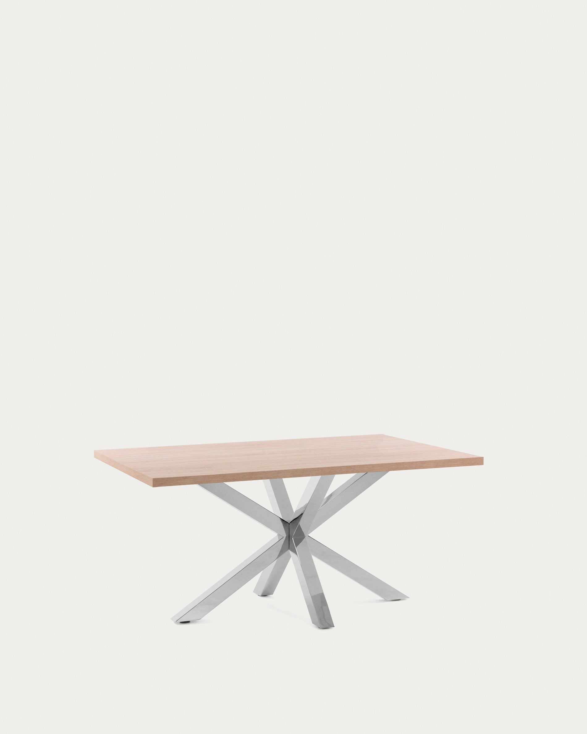 Argo table 160 cm natural melamine stainless steel legs - Product View