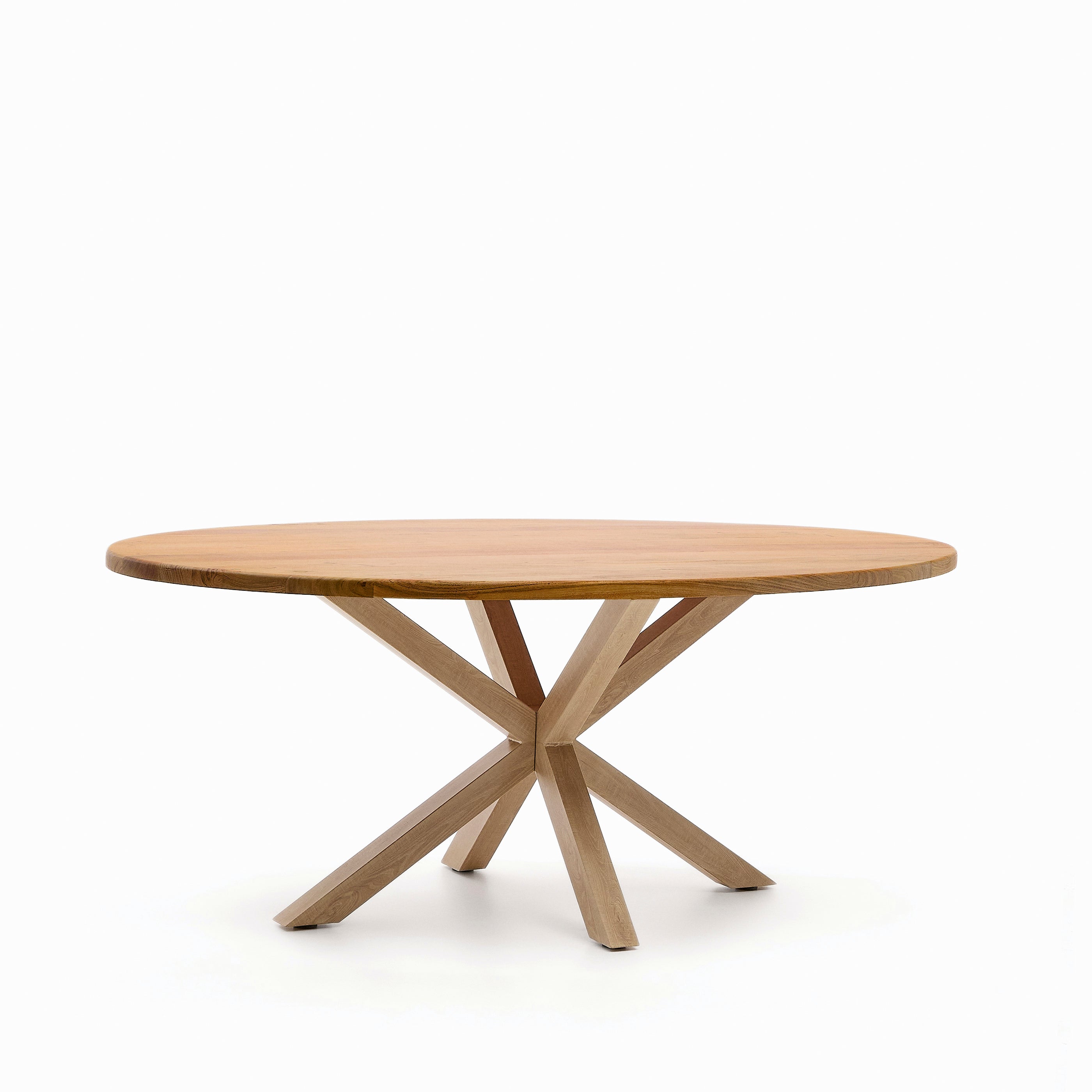 Argo oval table in solid acacia wood and wood-effect steel legs Ø 200 100 cm - Product Image