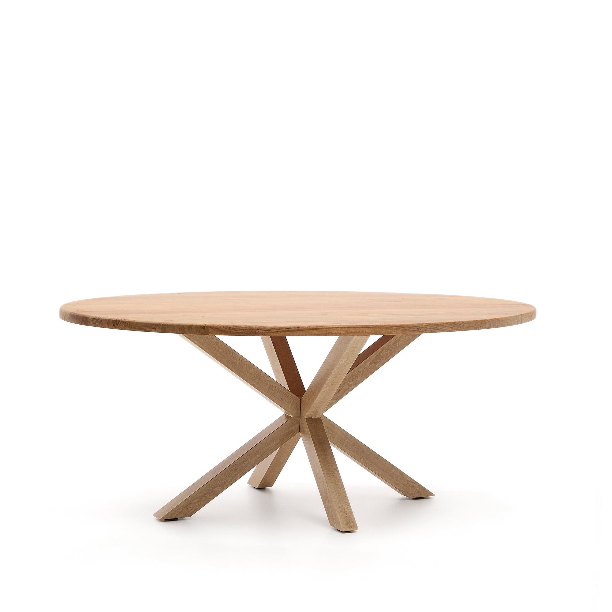 Argo oval table in solid acacia wood and wood-effect steel legs Ø 200 100 cm - Product Image