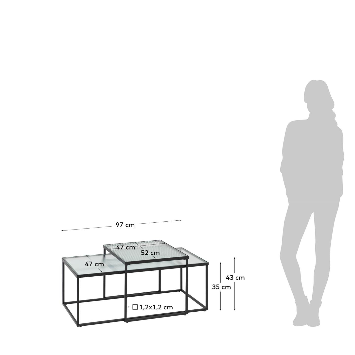 Akemi set of 2 coffee table - Measurements