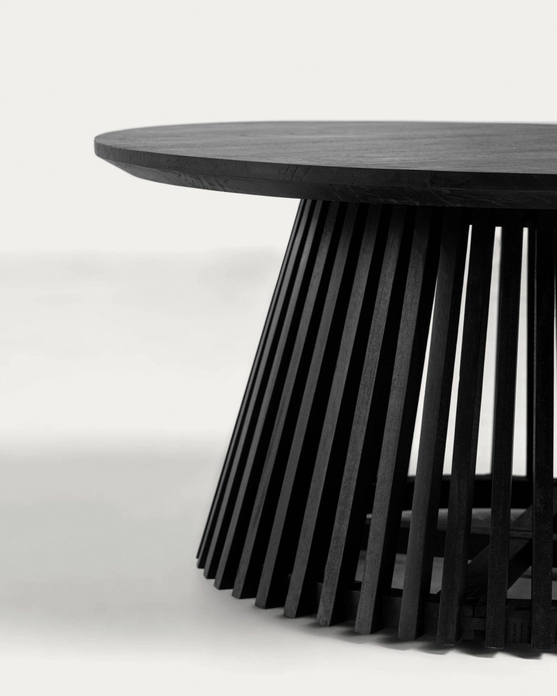 Jeanette Ø 80 cm black coffee table - Detail
