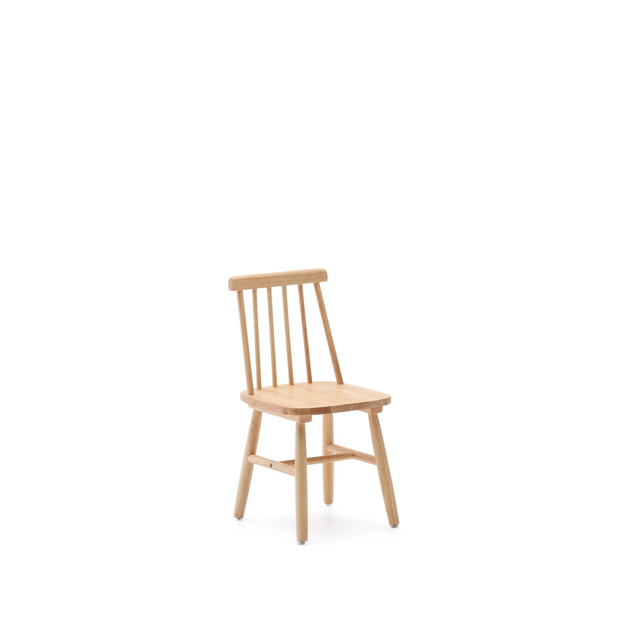 Tressia kids chair in solid rubber wood with natural finish - Product Image