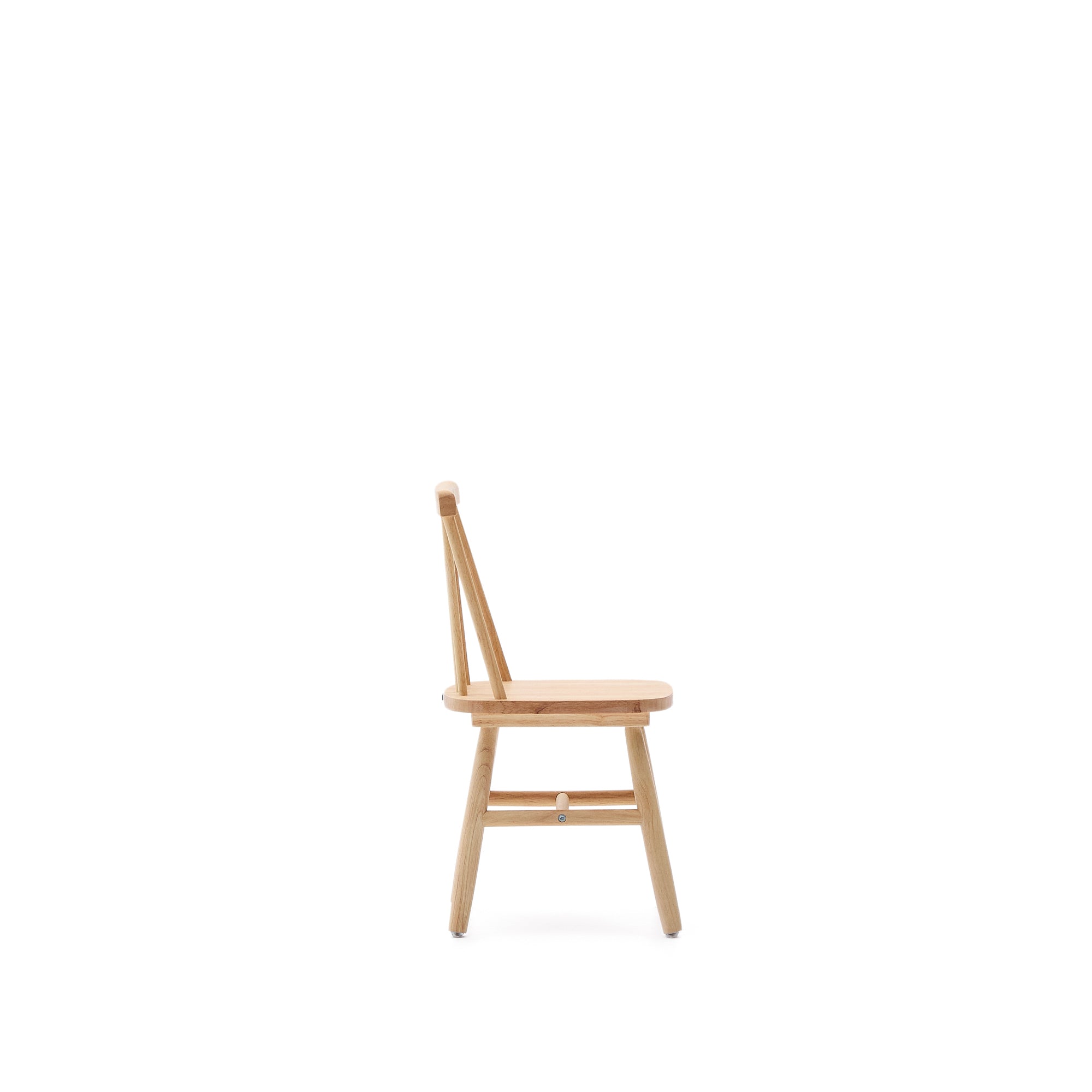 Tressia kids chair in solid rubber wood with natural finish - Product Image