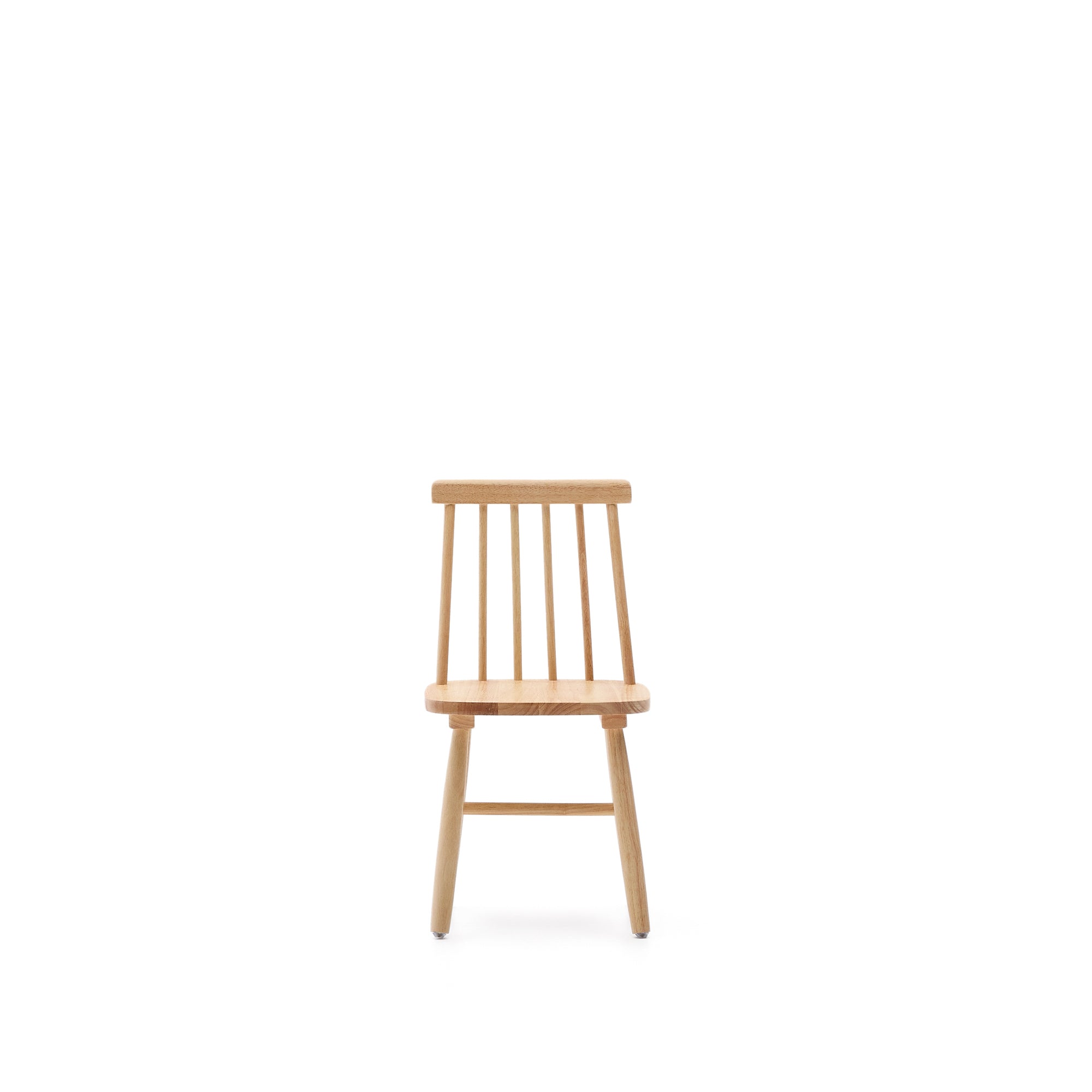 Tressia kids chair in solid rubber wood with natural finish - Product Image