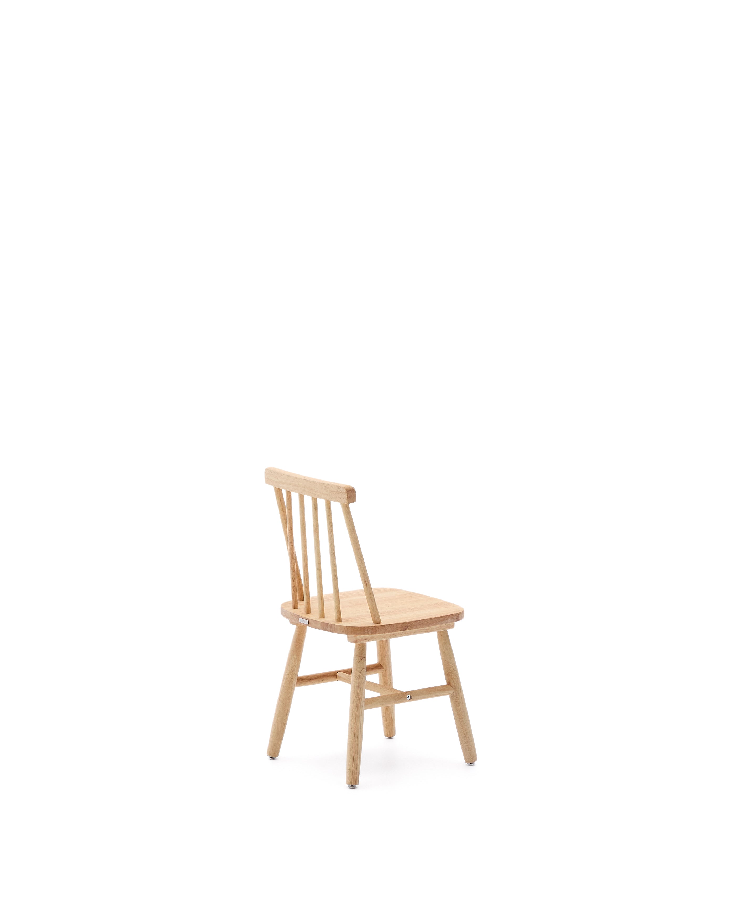 Tressia kids chair in solid rubber wood with natural finish - Product Image
