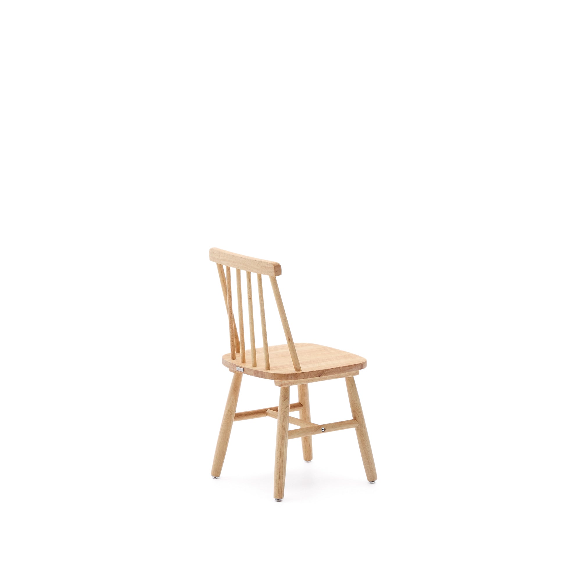 Tressia kids chair in solid rubber wood with natural finish - Product Image