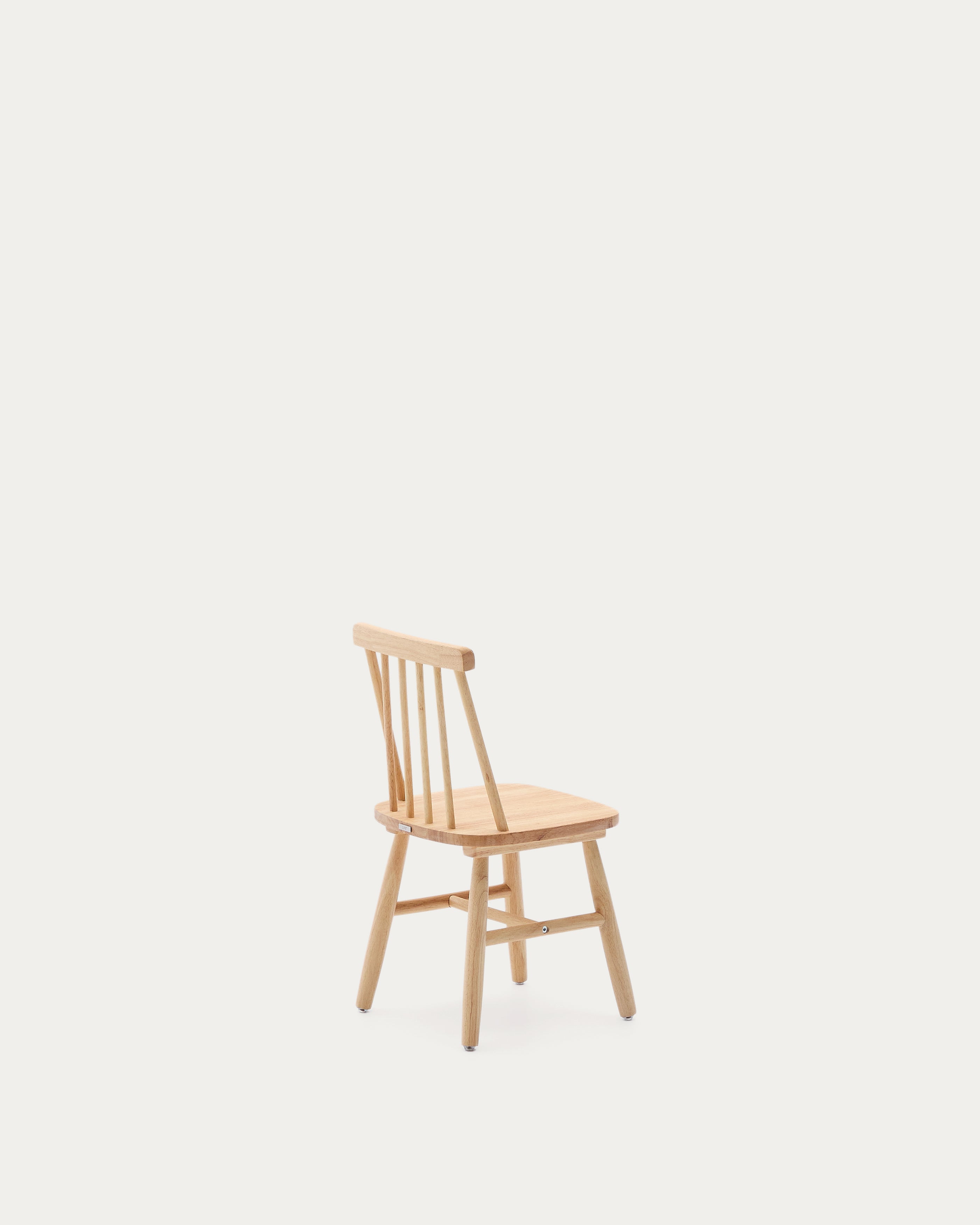 Tressia kids chair in solid rubber wood with natural finish - Product View