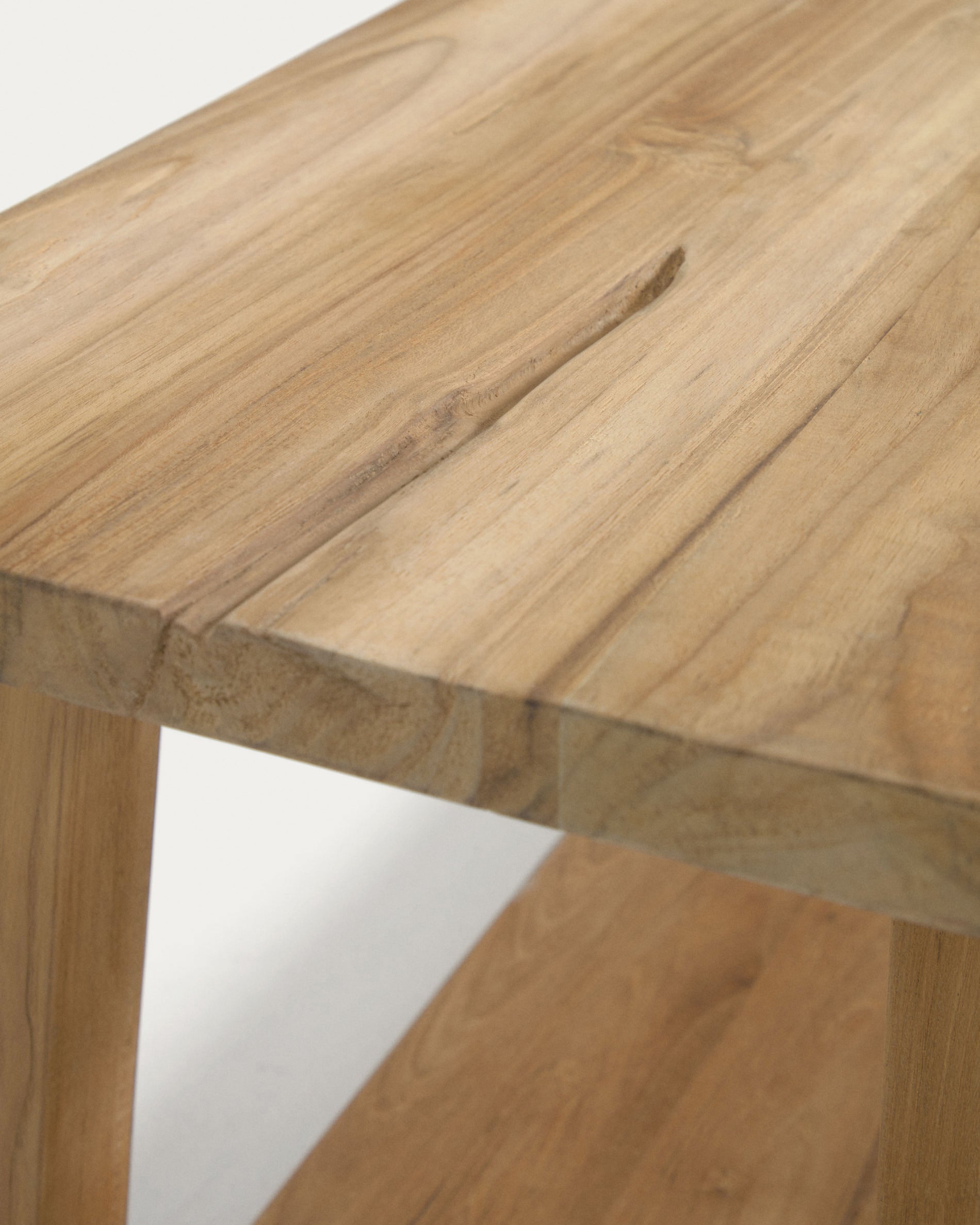 Safara solid recycled teak bench 150 cm - Detail
